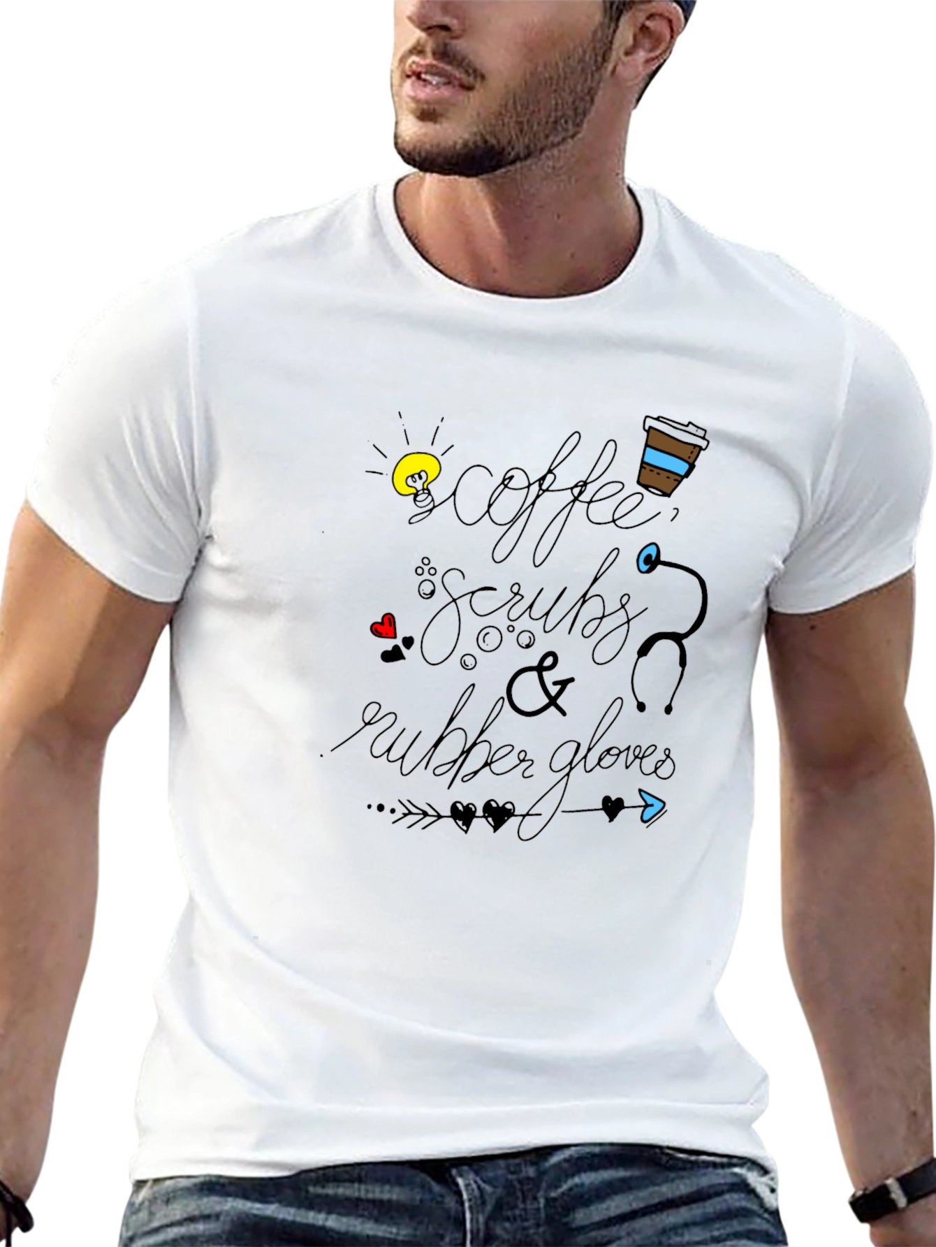Coffee Scrubs & Rubber Gloves Graphic Tee