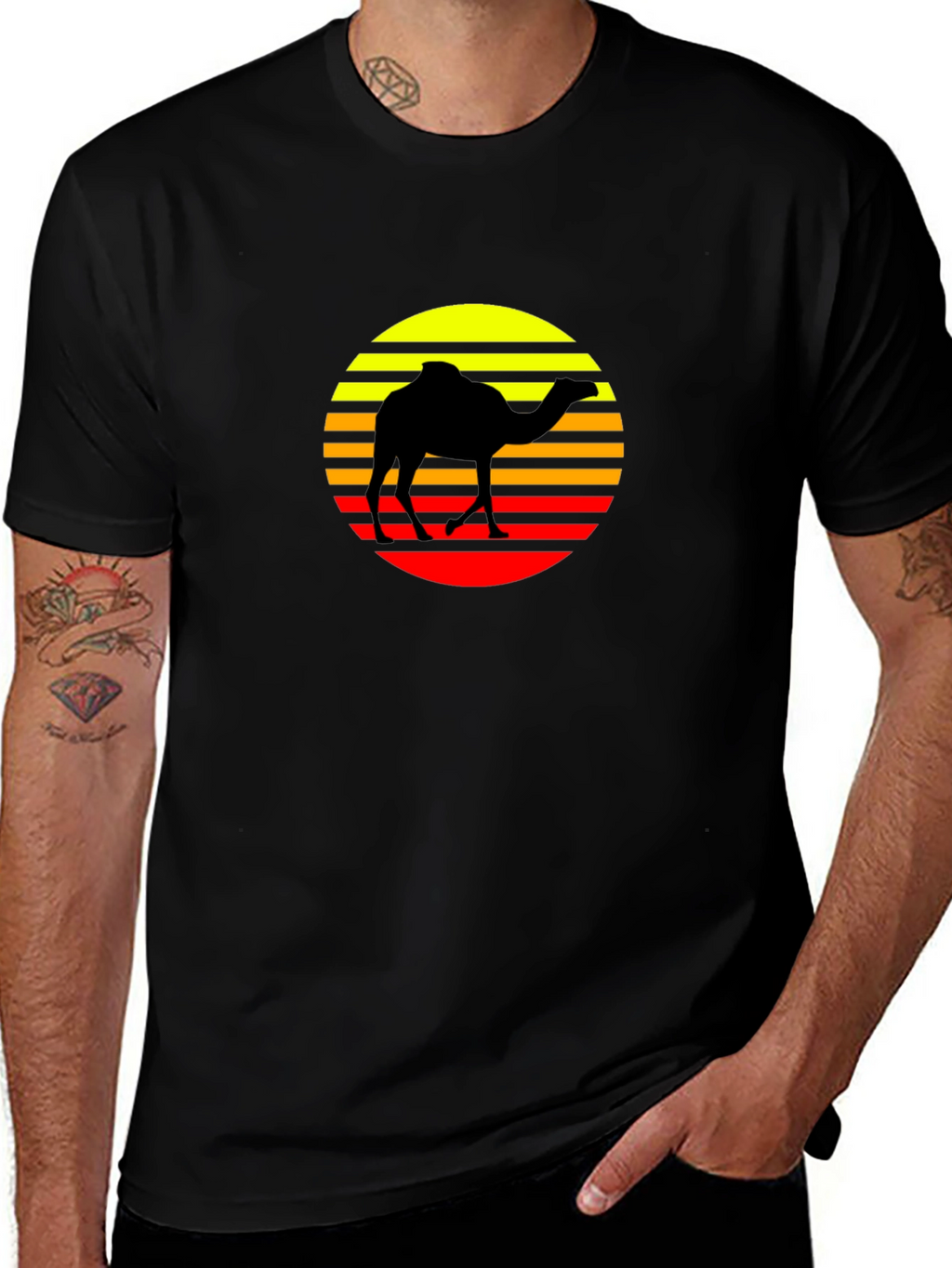 Retro Camel Silhouette T-Shirt