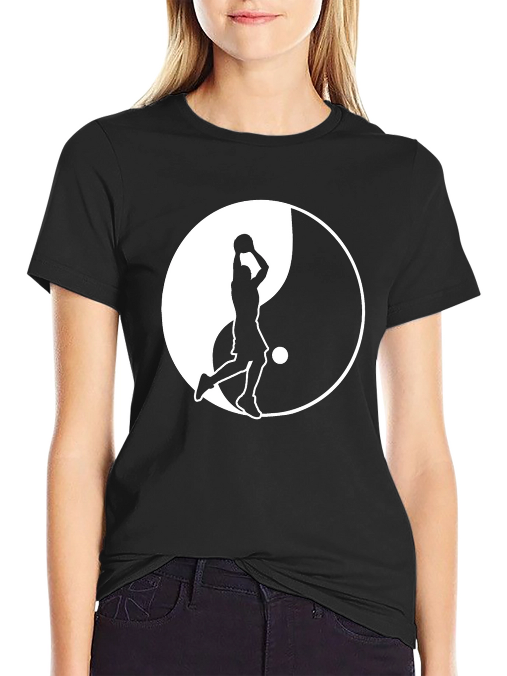 Yin Yang Basketball Graphic Tee