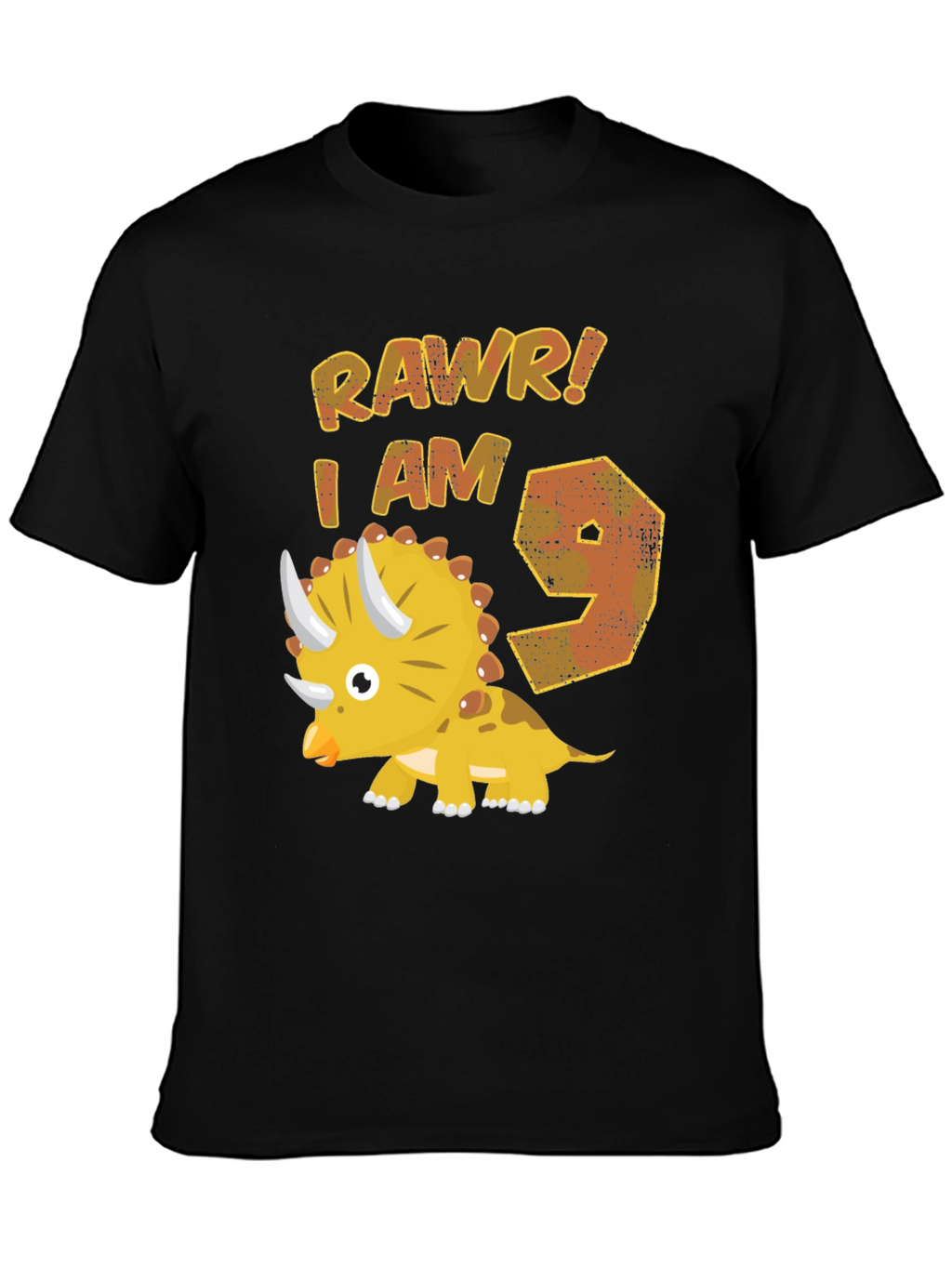 RAWR! I AM 9 Dinosaur Birthday T-Shirt