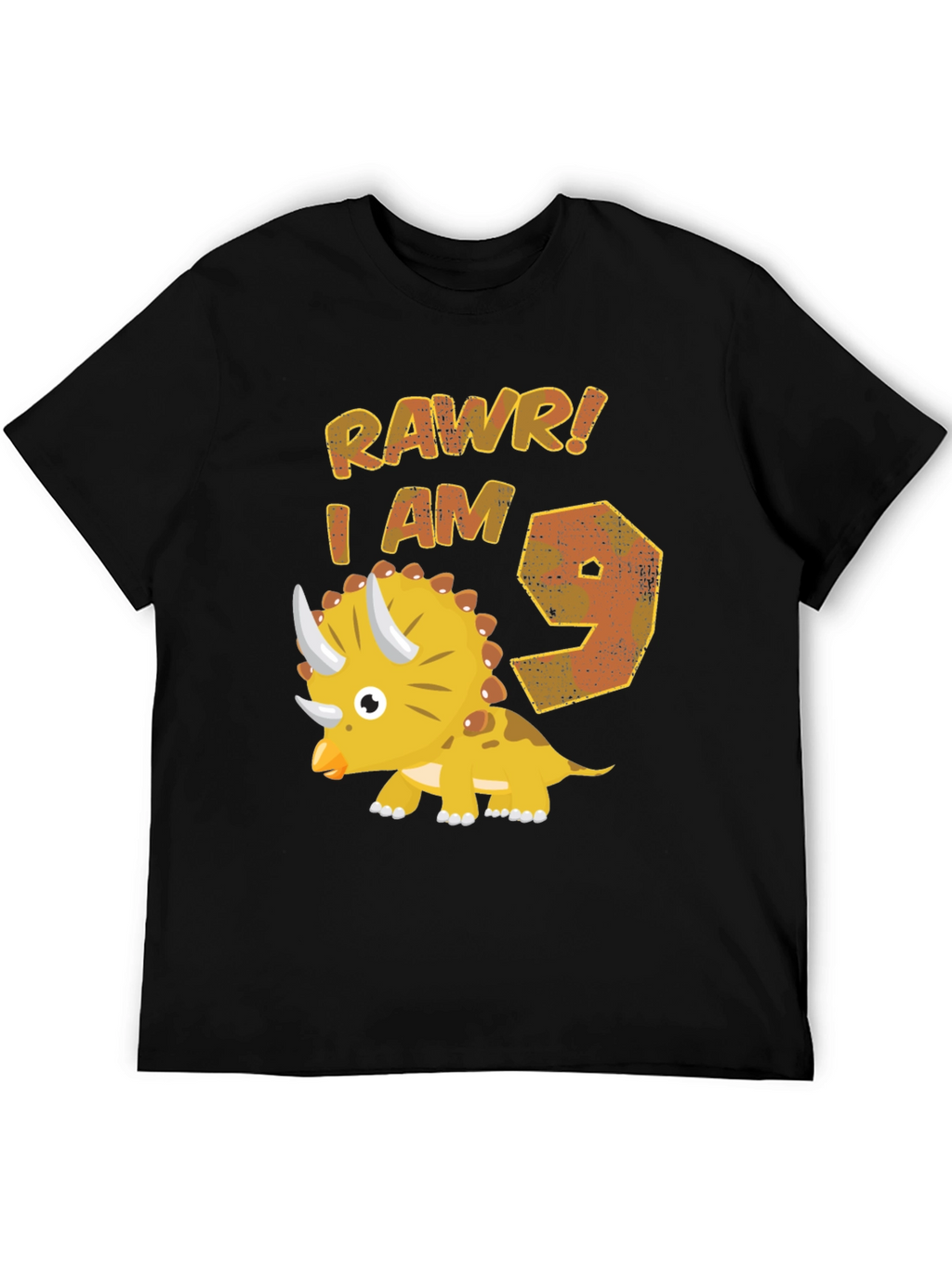 RAWR! I AM 9 Dinosaur Birthday T-Shirt