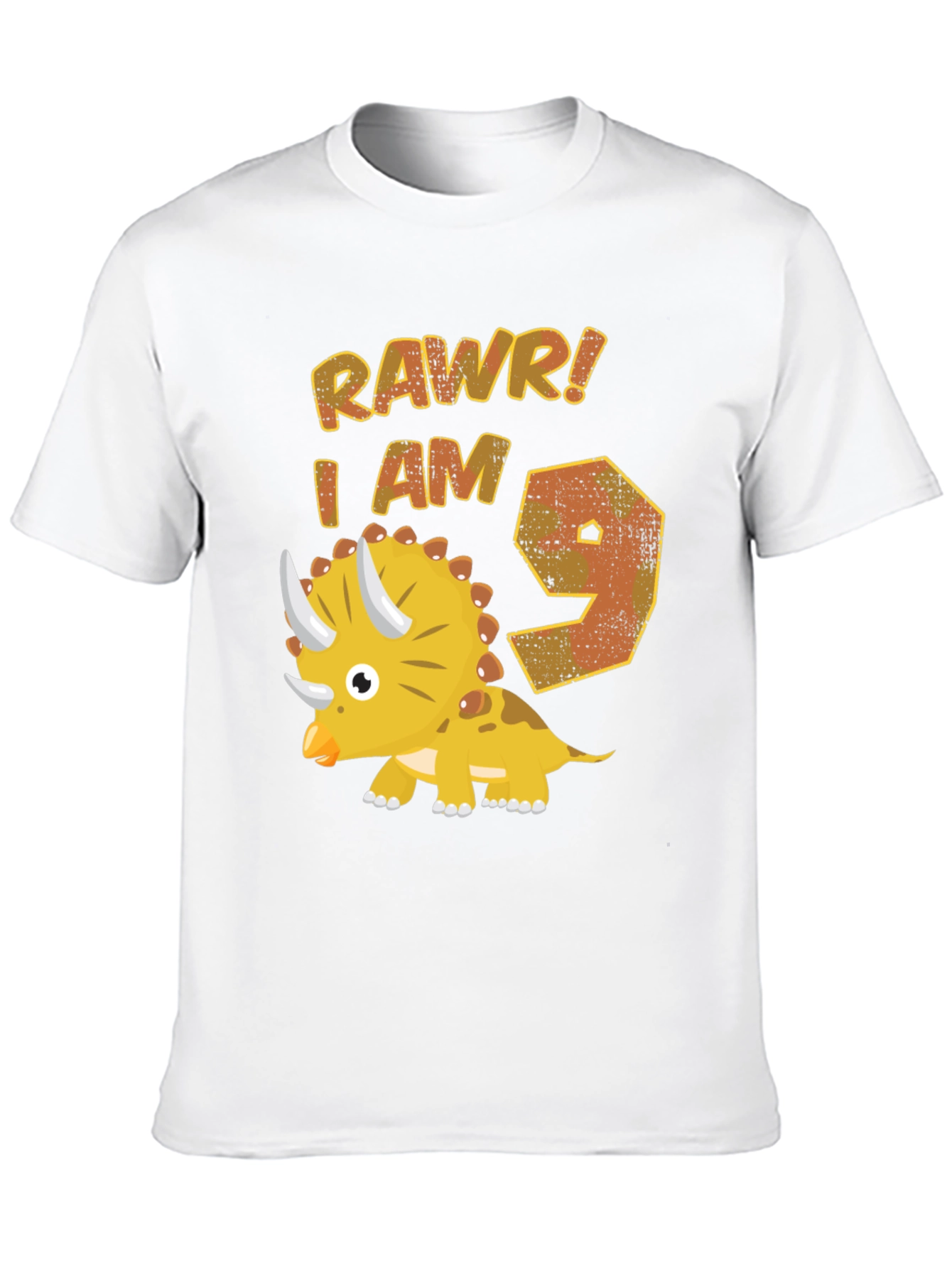 RAWR! I AM 9 Dinosaur Birthday T-Shirt