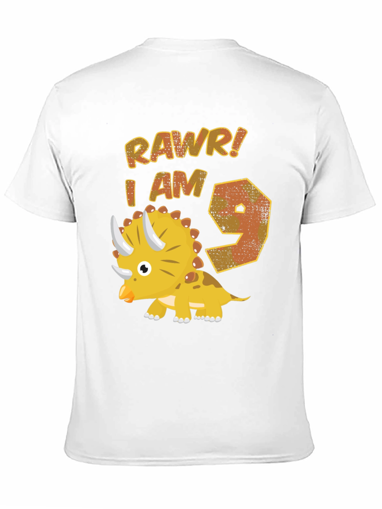 RAWR! I AM 9 Dinosaur Birthday T-Shirt