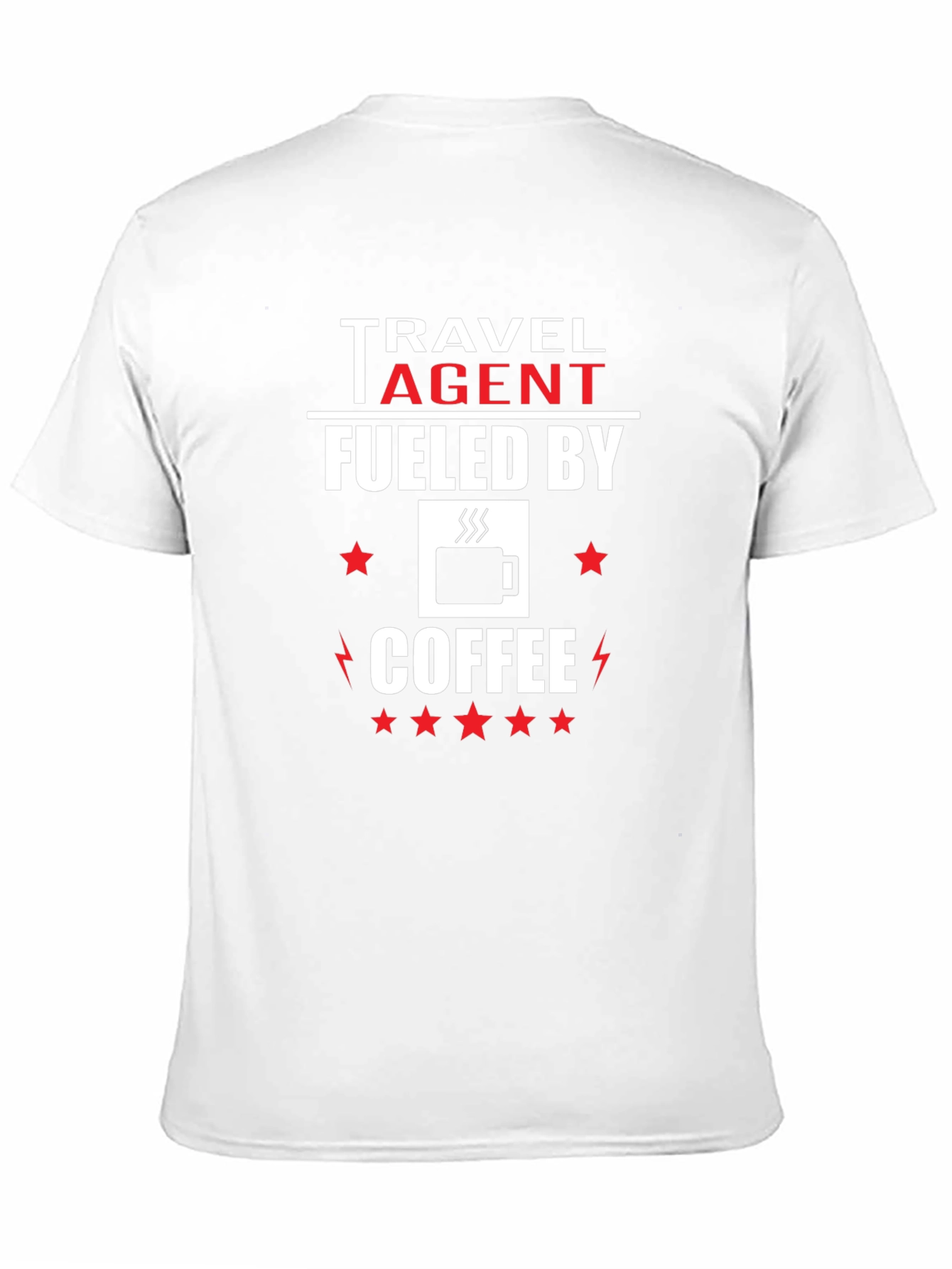 Travel Agent Fueled by Coffee Graphic T-Shirt
