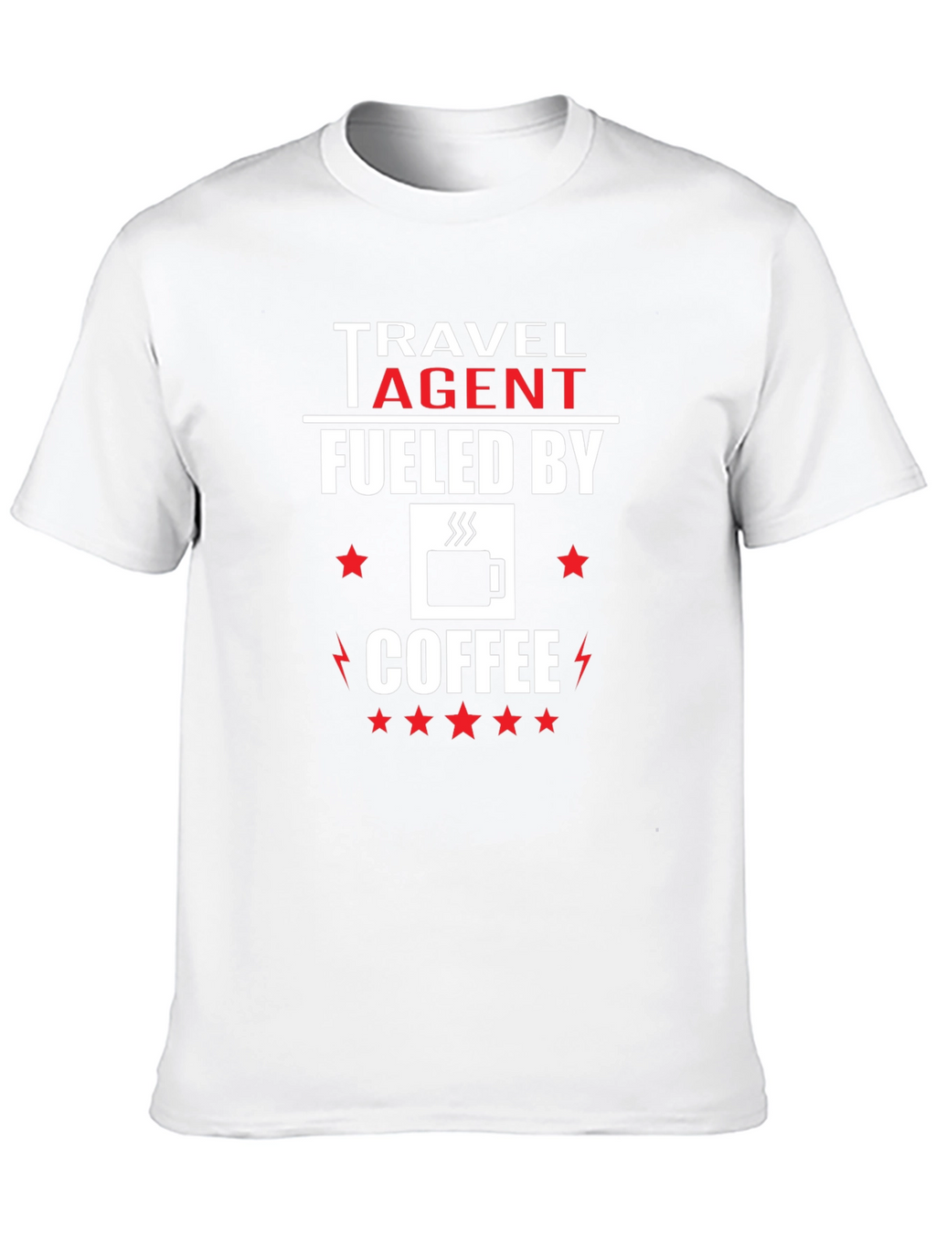 Travel Agent Fueled by Coffee Graphic T-Shirt
