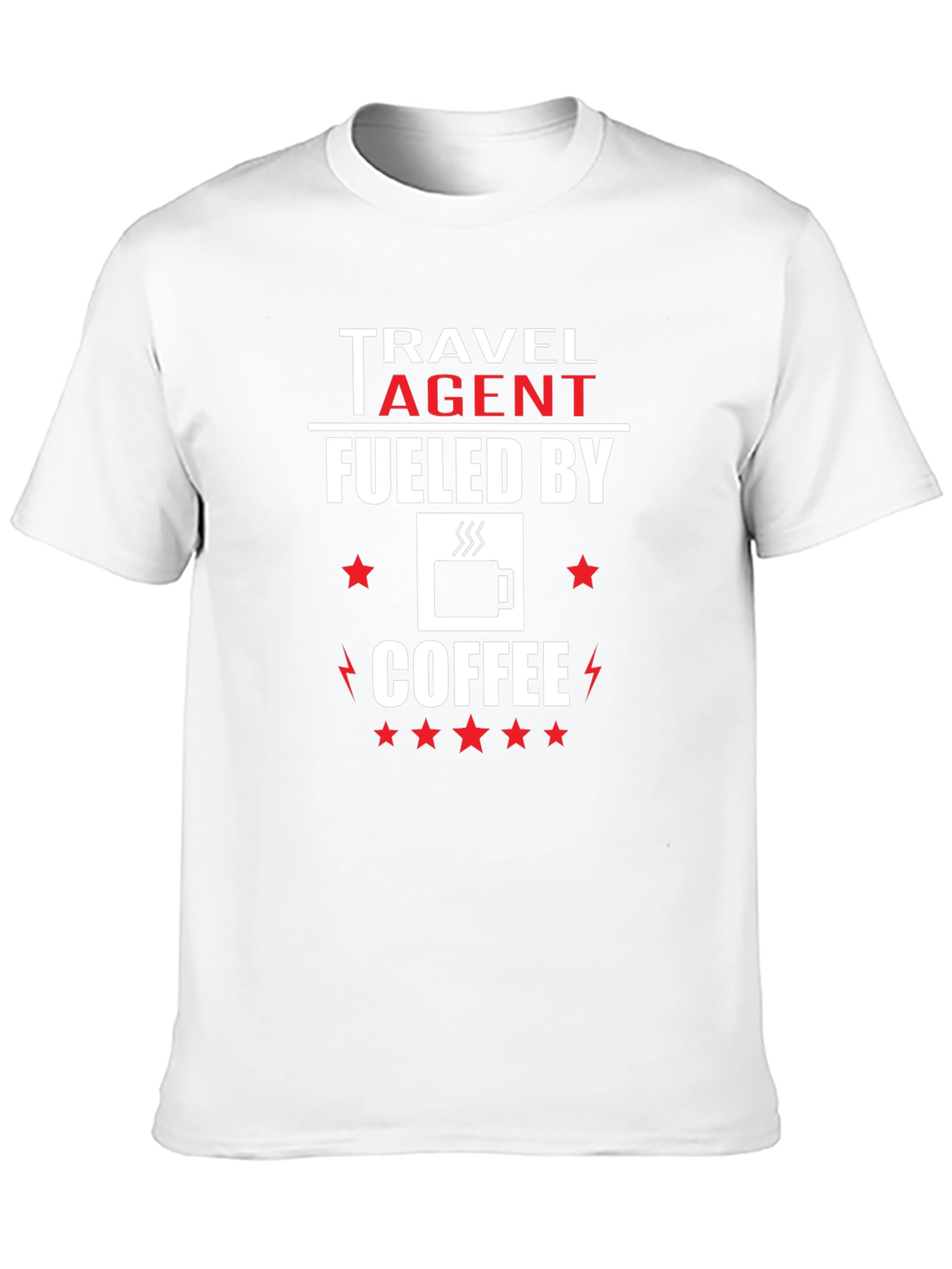 Travel Agent Fueled by Coffee Graphic T-Shirt