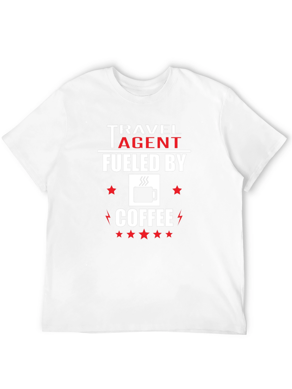 Travel Agent Fueled by Coffee Graphic T-Shirt