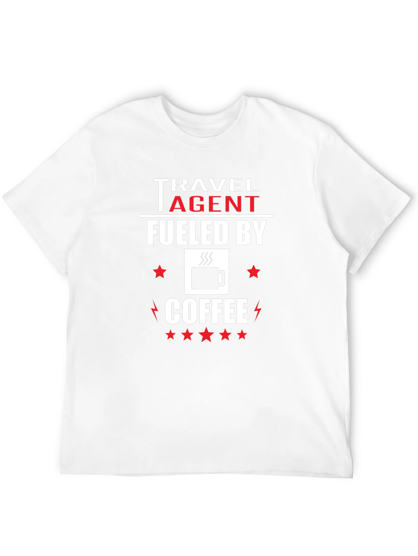 Travel Agent Fueled by Coffee Graphic T-Shirt