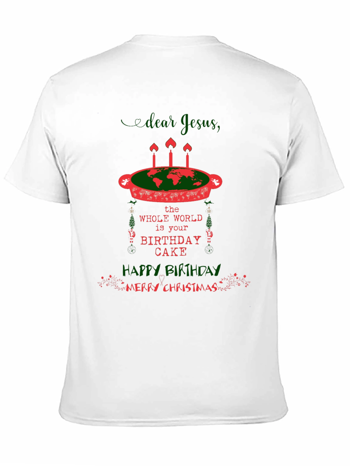 Dear Jesus Birthday Cake Merry Christmas Tee