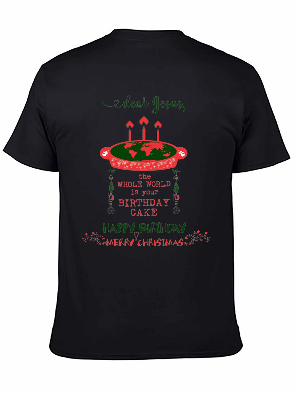 Dear Jesus Birthday Cake Merry Christmas Tee