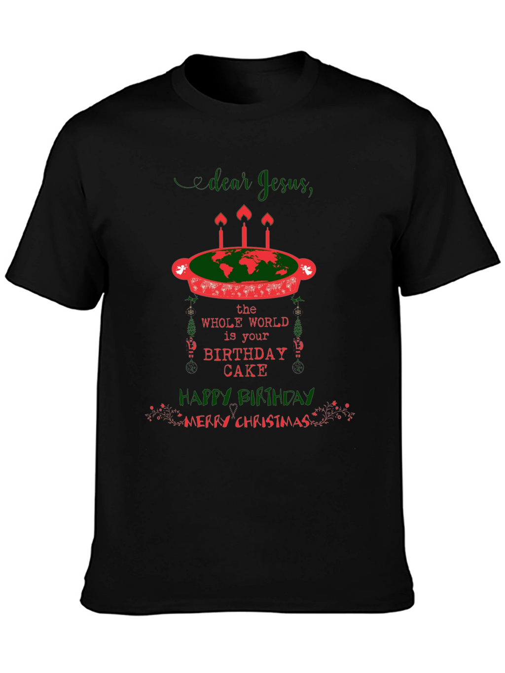 Dear Jesus Birthday Cake Merry Christmas Tee