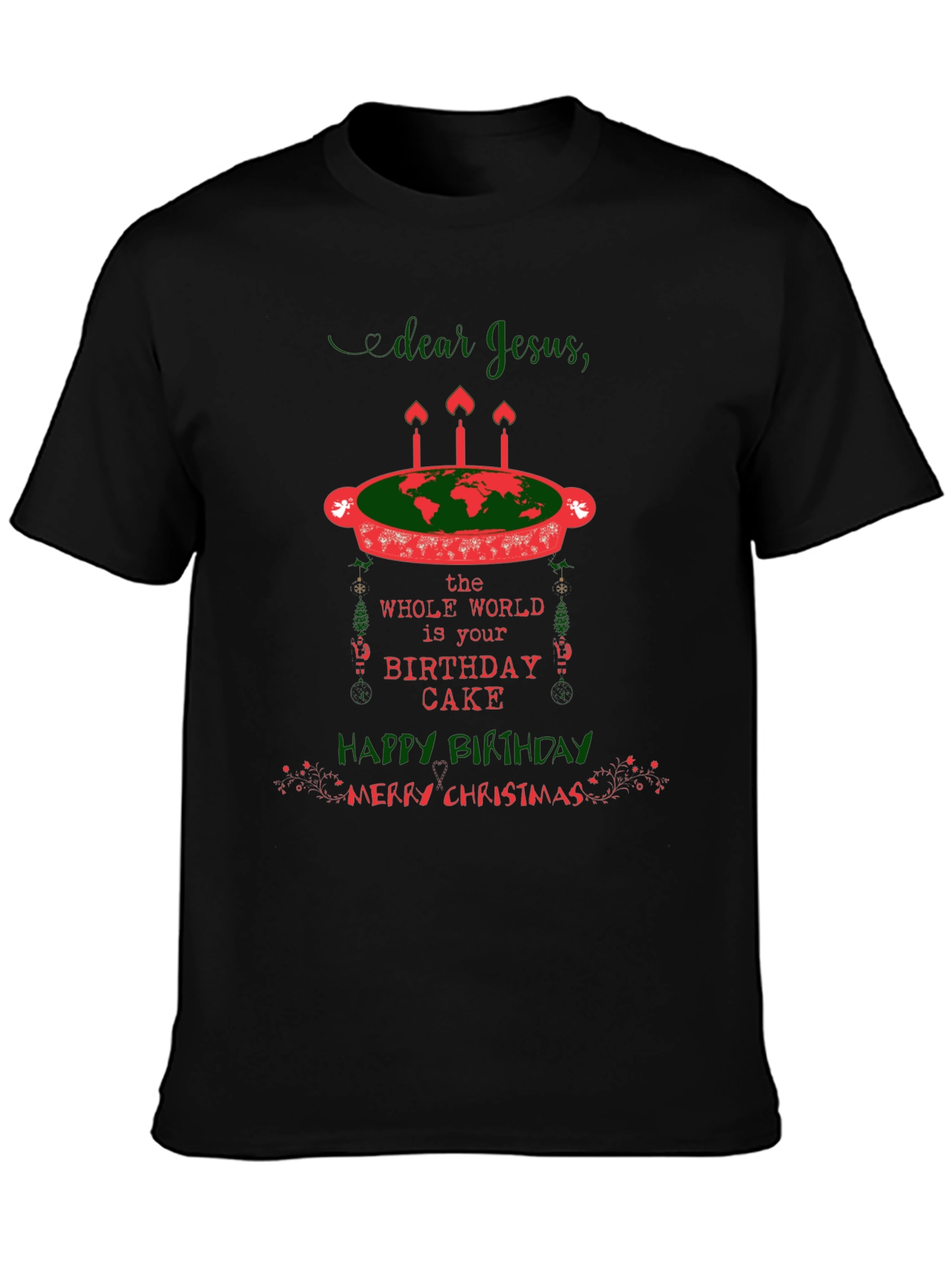 Dear Jesus Birthday Cake Merry Christmas Tee