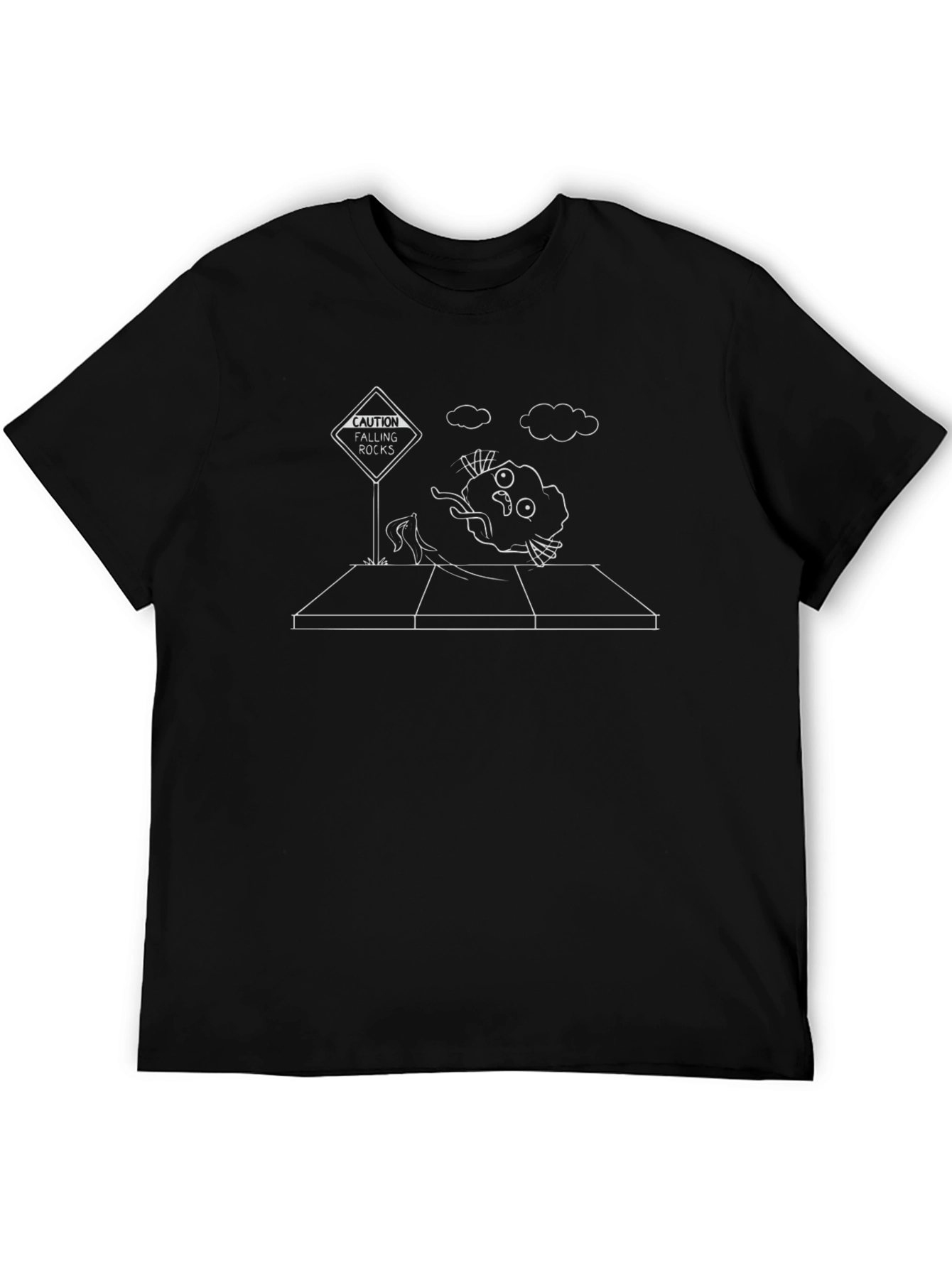 Falling Rocks Graphic T-Shirt - Caution Fun!