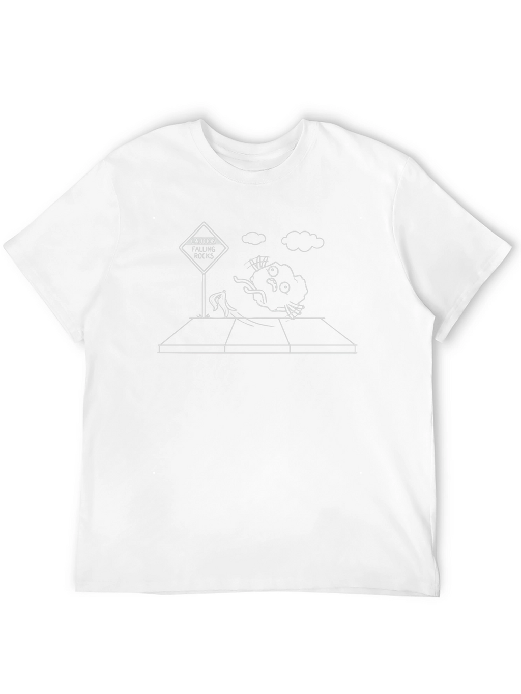 Falling Rocks Graphic T-Shirt - Caution Fun!