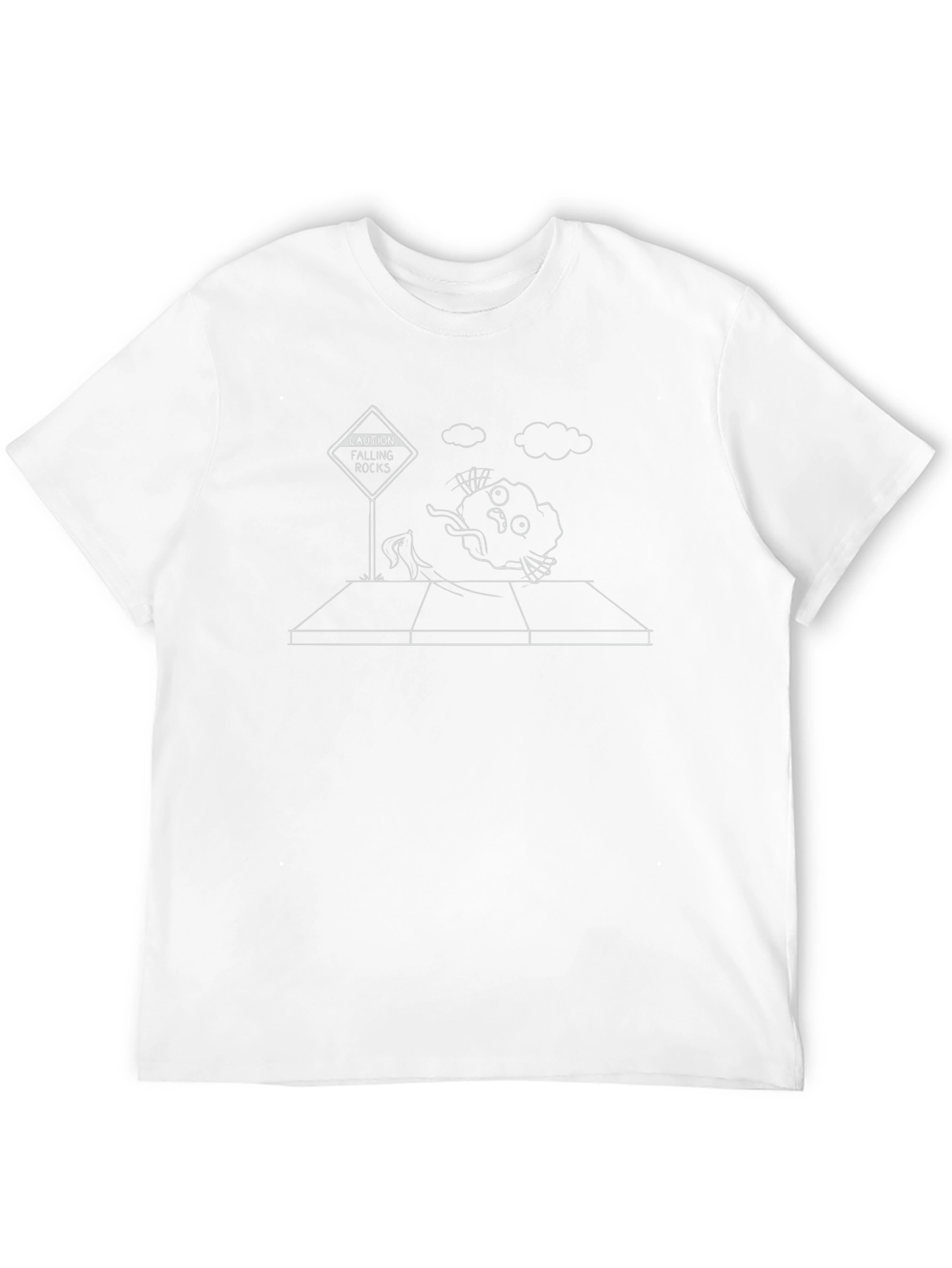 Falling Rocks Graphic T-Shirt - Caution Fun!