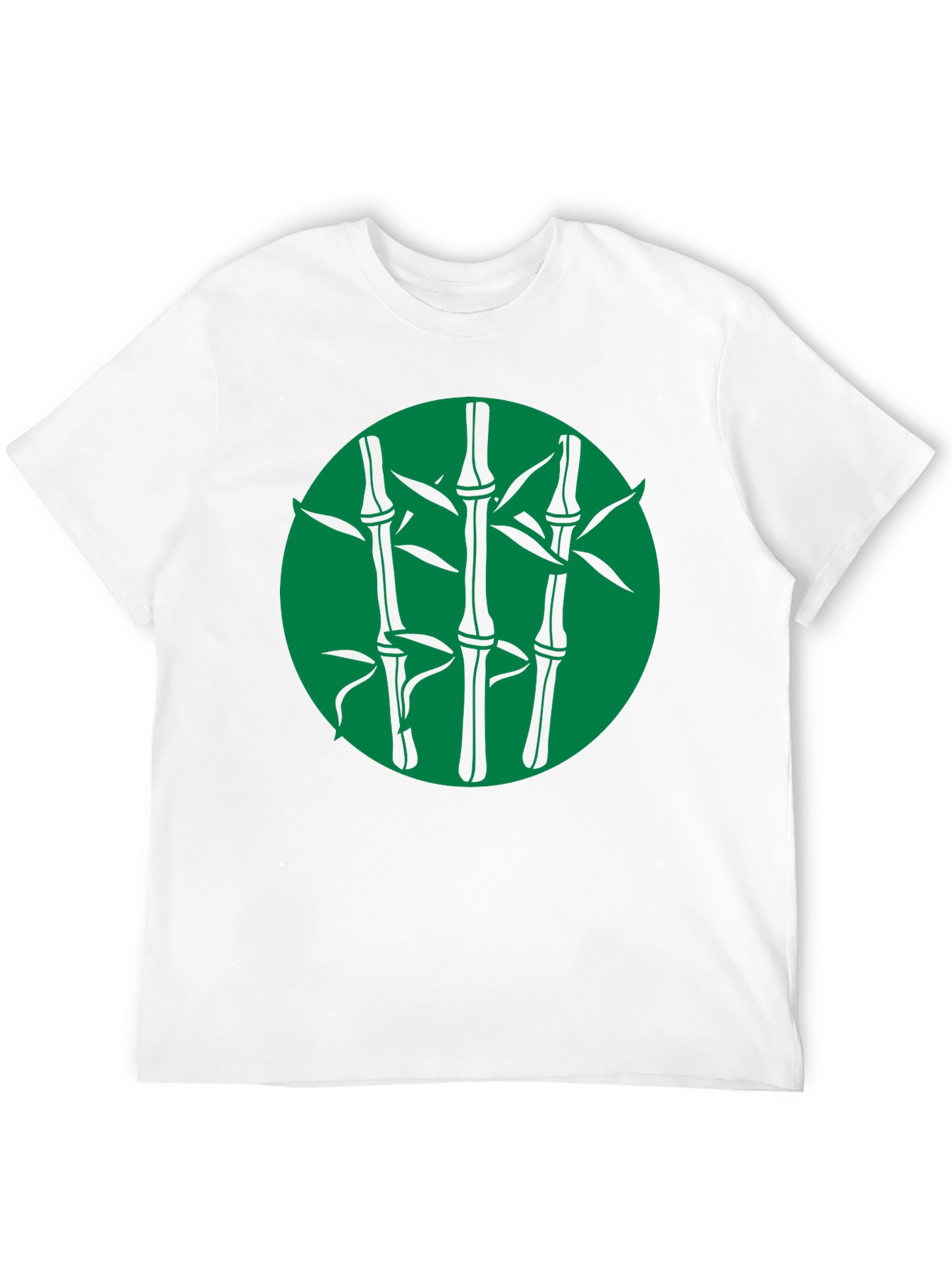 Bamboo Graphic Print Black T-Shirt