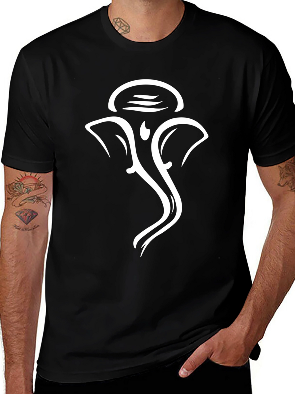 Ganesh Graphic T-Shirt - Black Cotton Tee