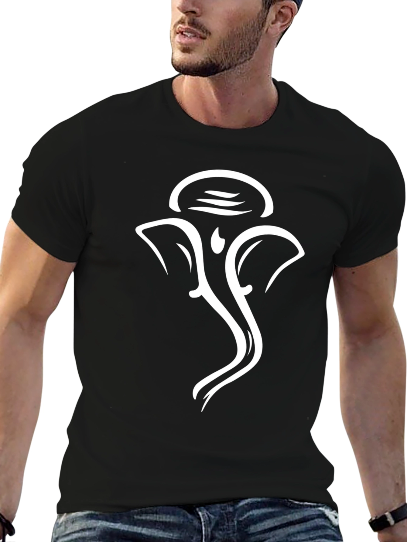 Ganesh Graphic T-Shirt - Black Cotton Tee