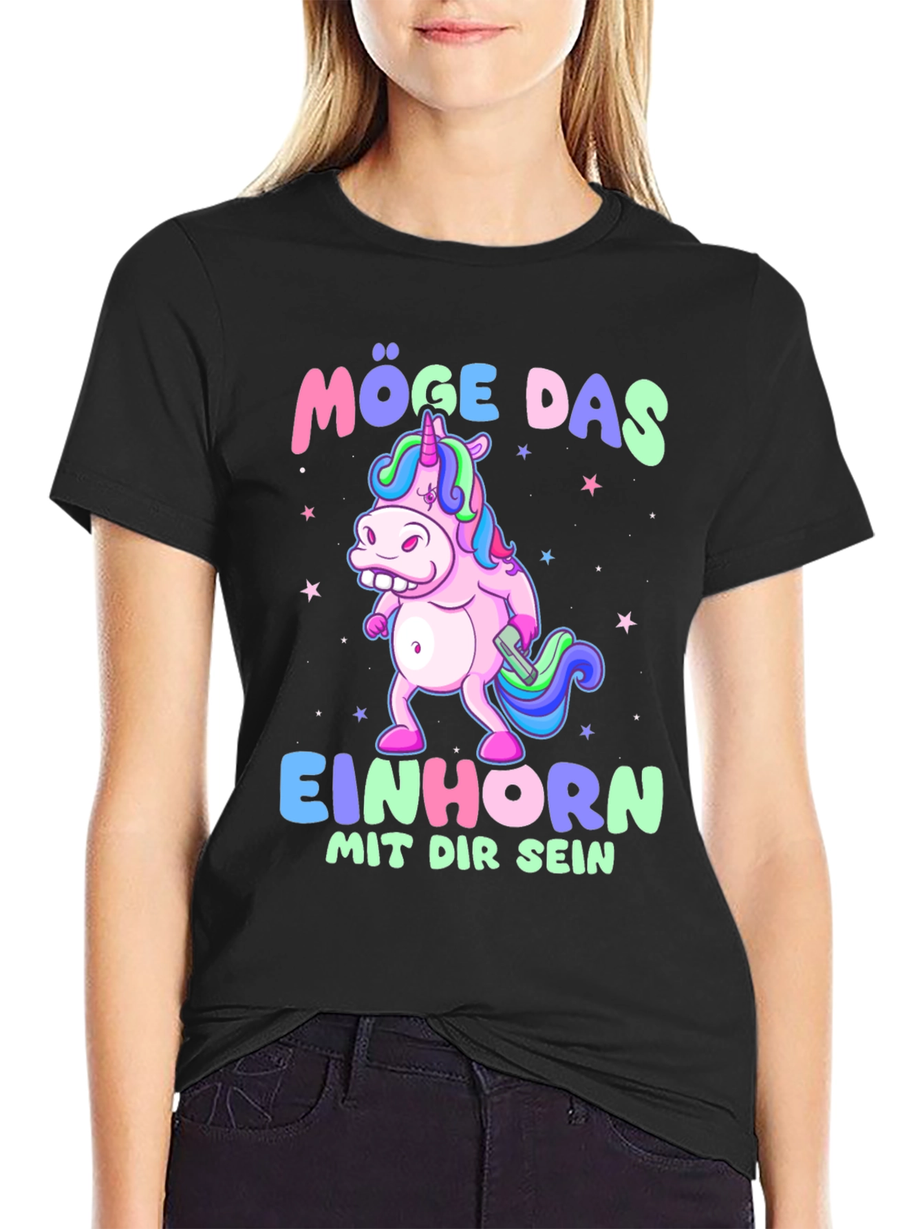 Funny Unicorn T-Shirt - Möge Das Einhorn