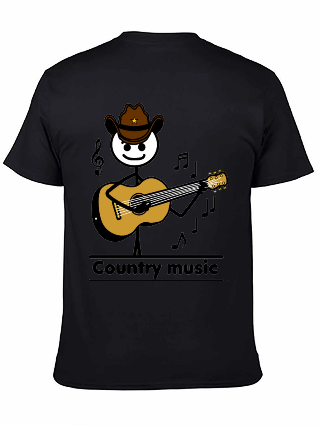 Country Music Stick Figure Guitarist T-Shirt