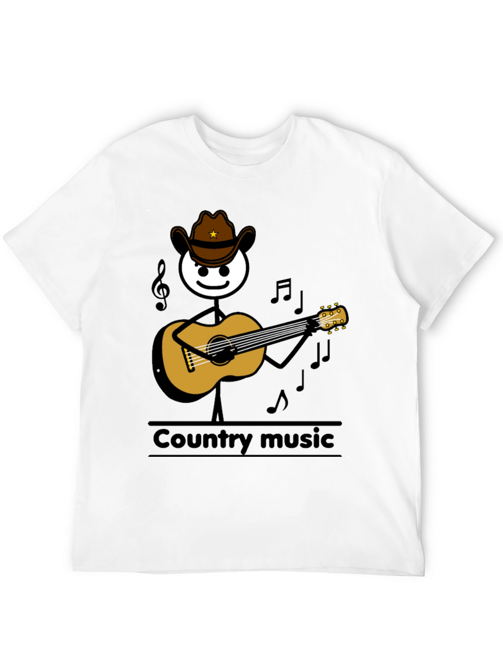 Country Music Stick Figure Guitarist T-Shirt