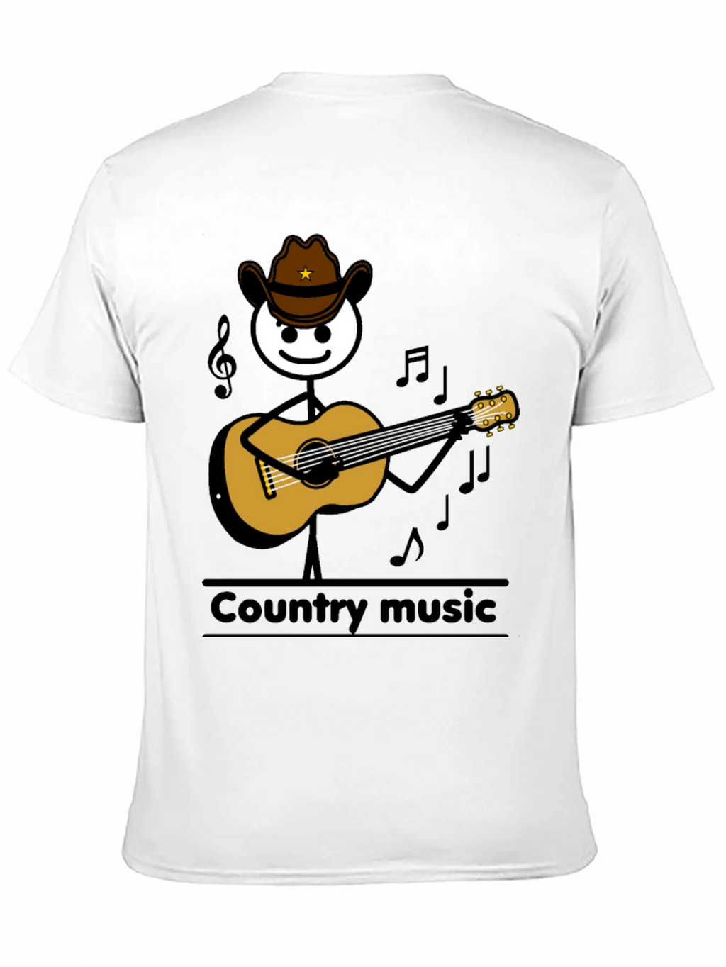 Country Music Stick Figure Guitarist T-Shirt