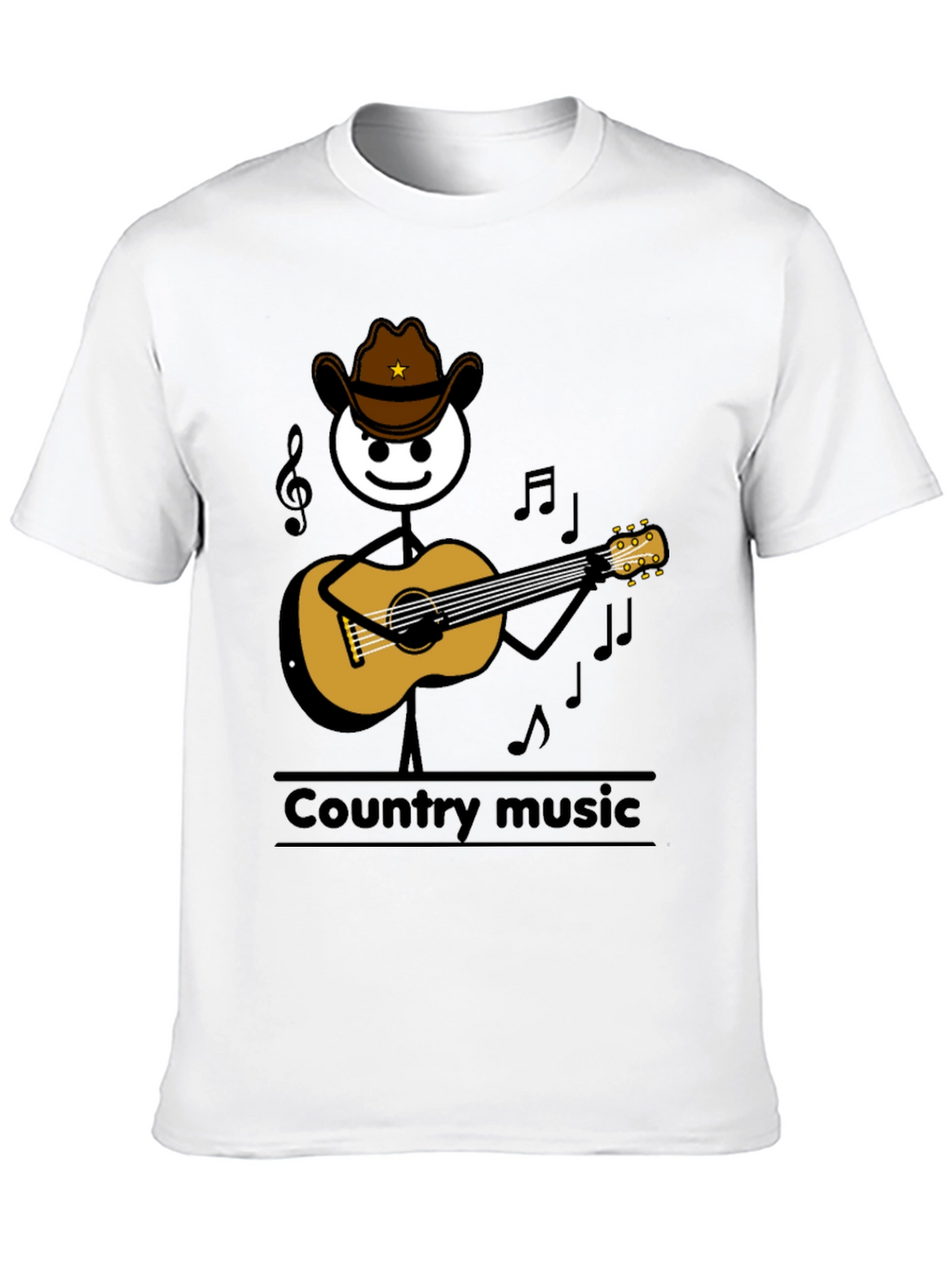 Country Music Stick Figure Guitarist T-Shirt