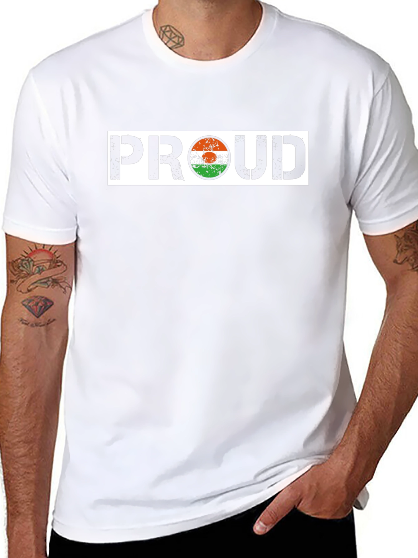 Proud Niger Flag T-Shirt - Black