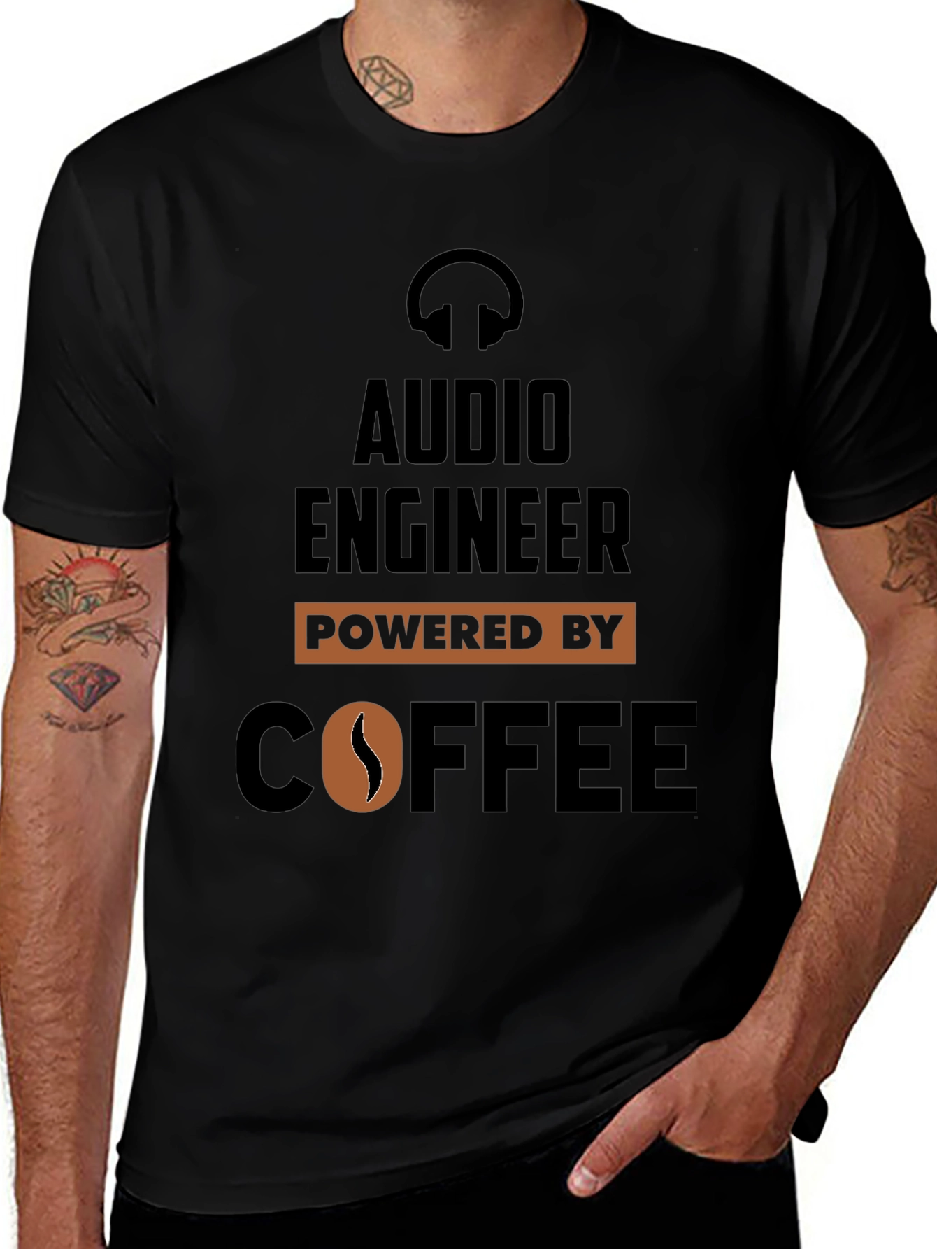 Audio Engineer Powered By Coffee T-Shirt