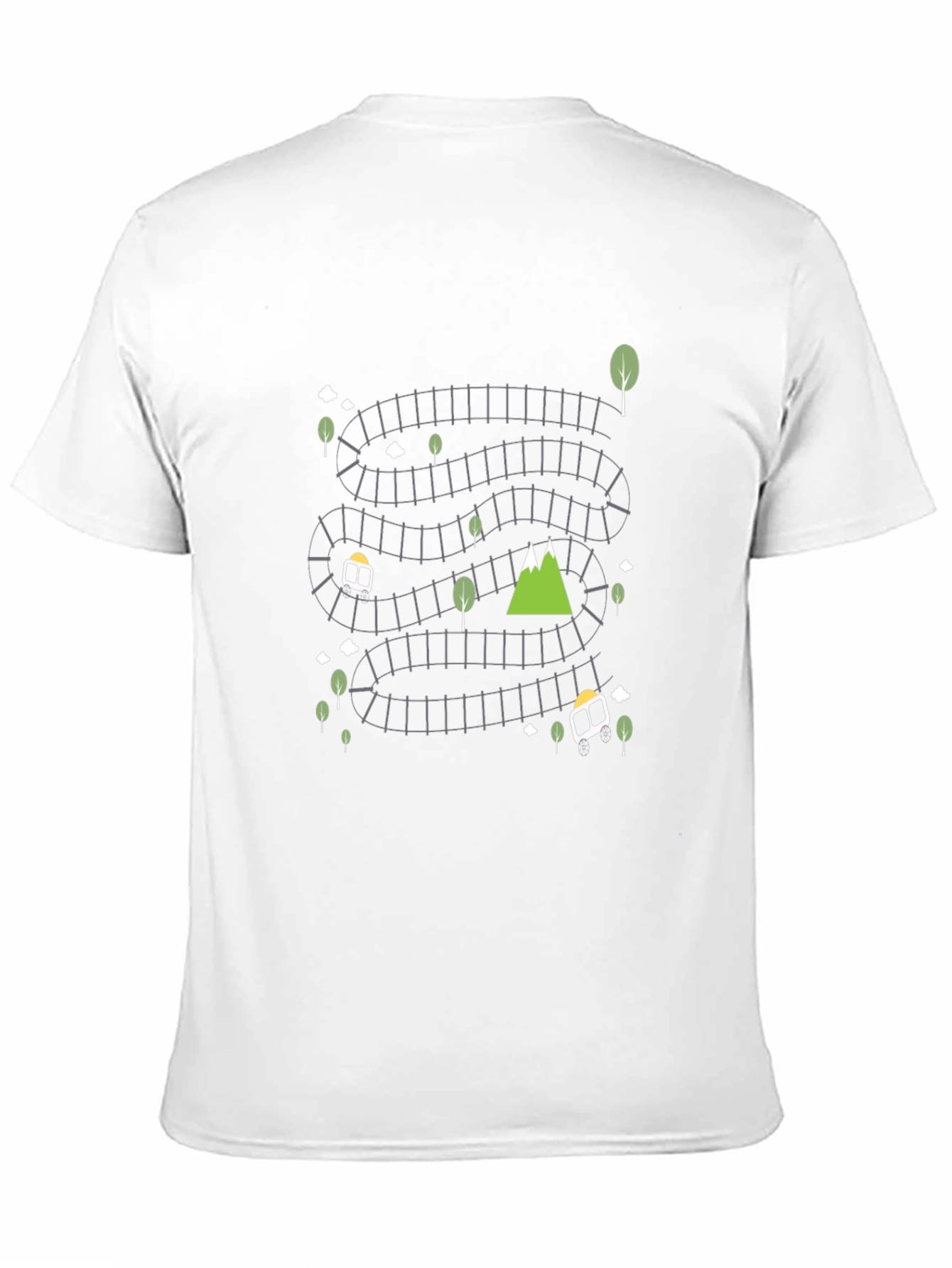 Novelty Railroad Graphic Tee - Quirky & Comfortable