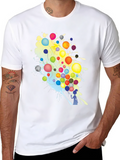 Funky Balloon Splash Graphic Tee - Black