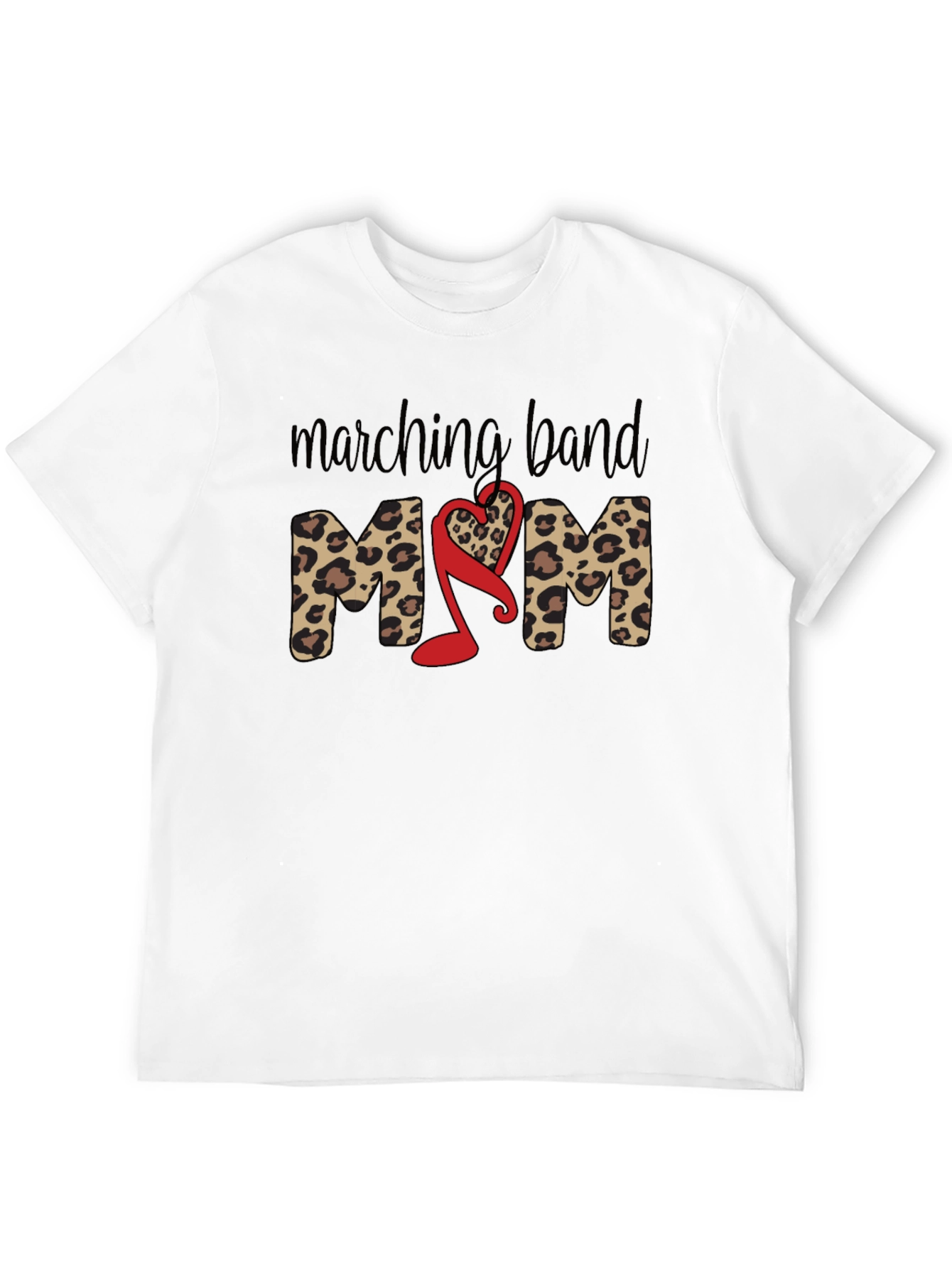 Marching Band Mom Leopard Print T-Shirt