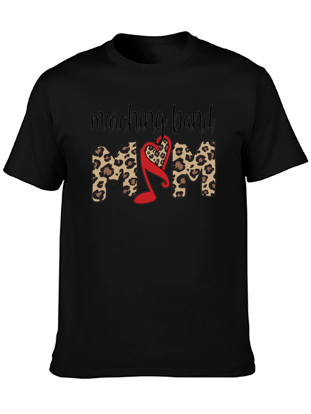 Marching Band Mom Leopard Print T-Shirt