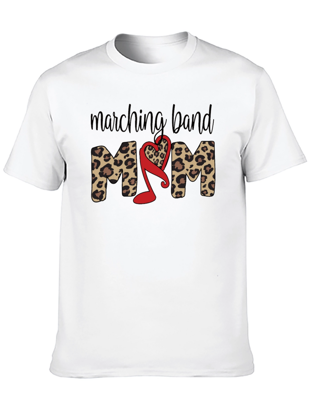 Marching Band Mom Leopard Print T-Shirt
