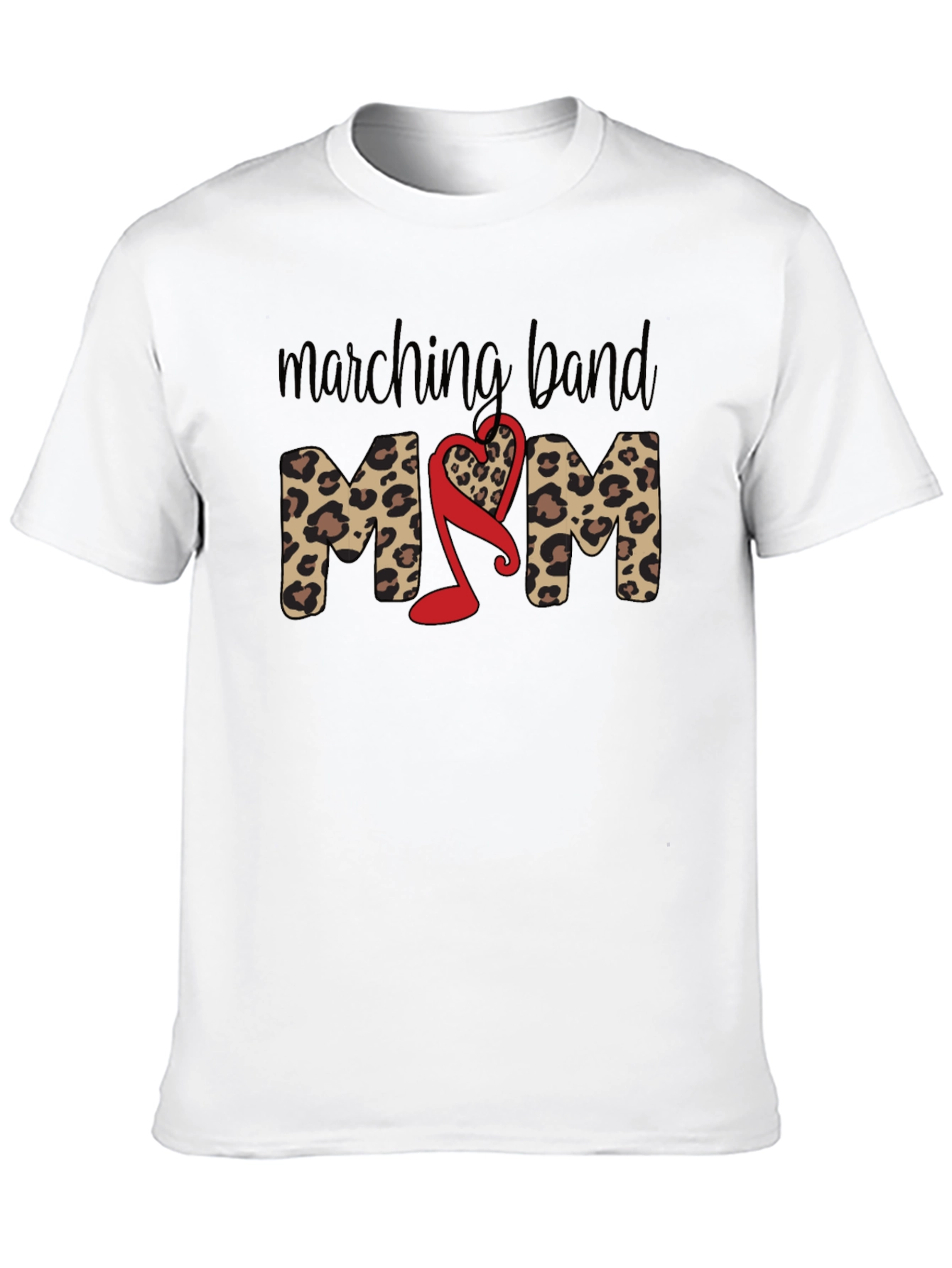Marching Band Mom Leopard Print T-Shirt