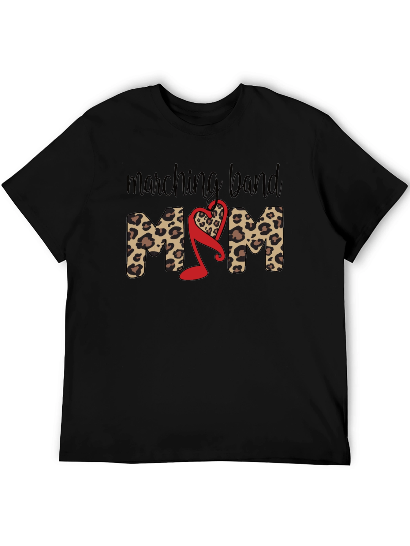 Marching Band Mom Leopard Print T-Shirt