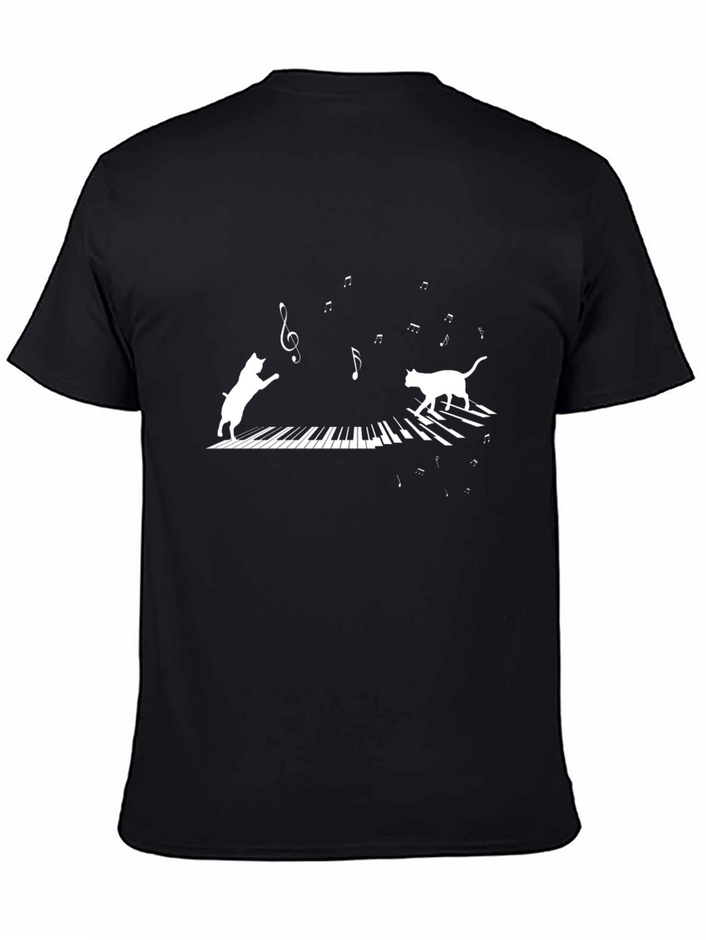 Musical Cats Piano Graphic T-Shirt