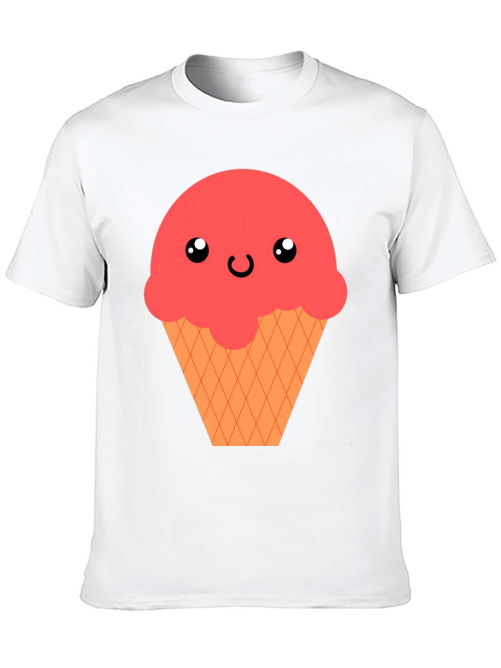 Kawaii Ice Cream Graphic T-Shirt - Black