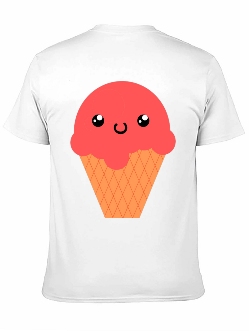 Kawaii Ice Cream Graphic T-Shirt - Black
