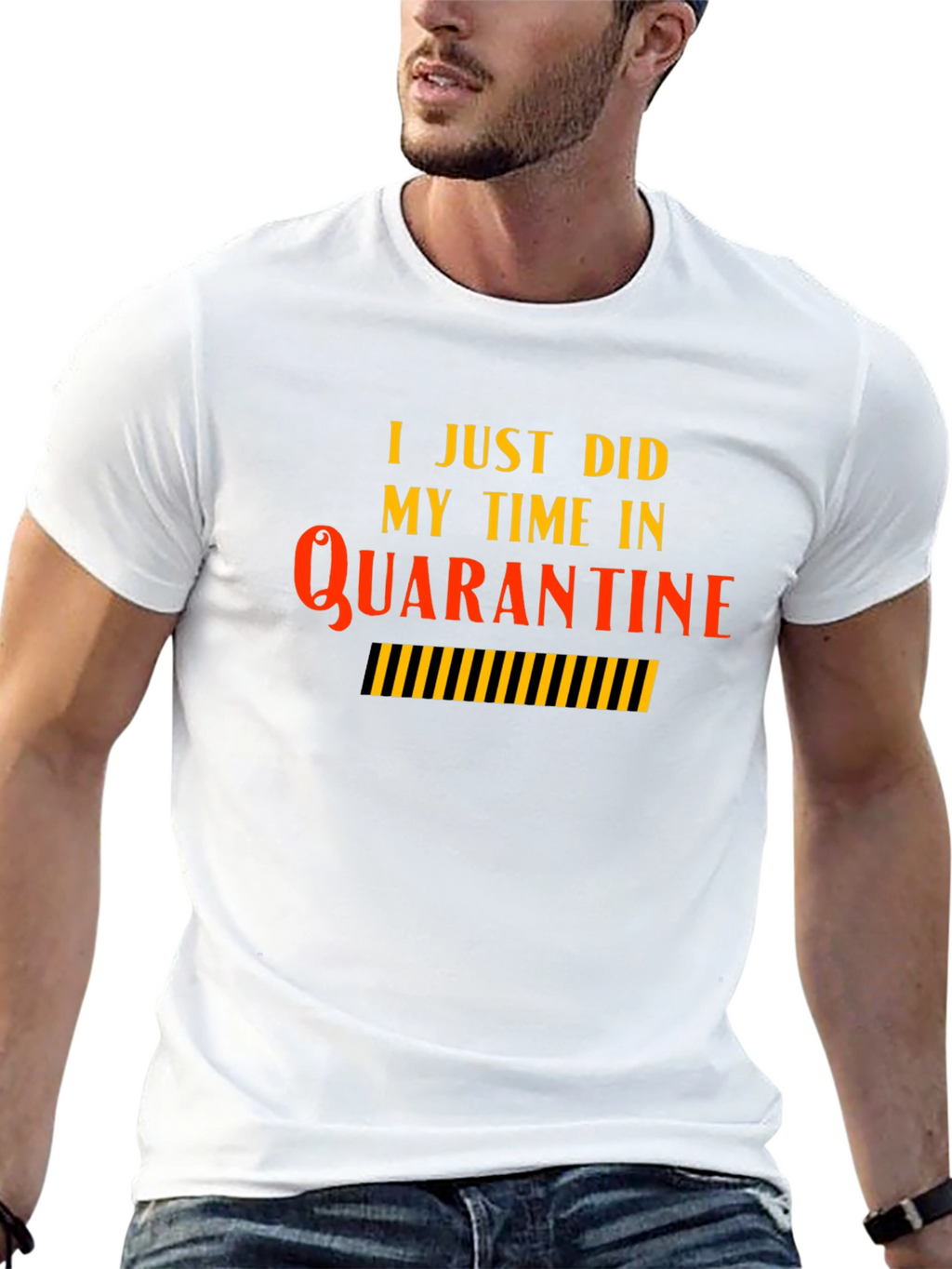 Quarantine Time Black T-Shirt - Novelty Graphic Tee