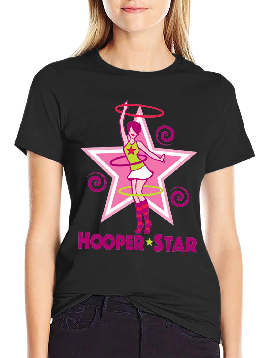 Hooper Star Graphic T-Shirt - Black Cotton Tee