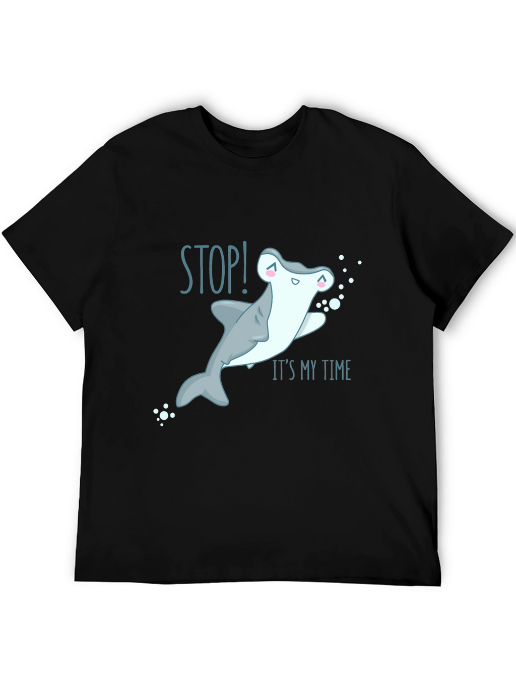 Stop! Its My Time Cute Shark Graphic T-Shirt