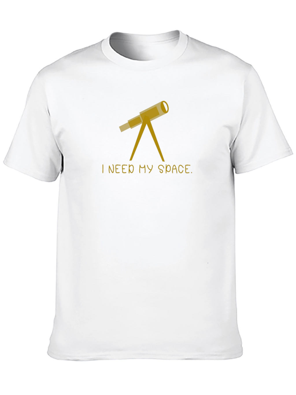 I Need My Space Telescope T-Shirt - Black