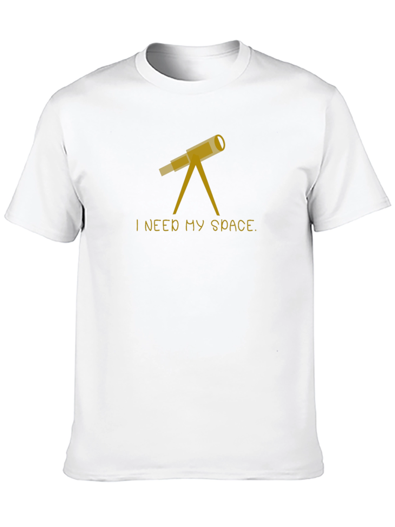 I Need My Space Telescope T-Shirt - Black