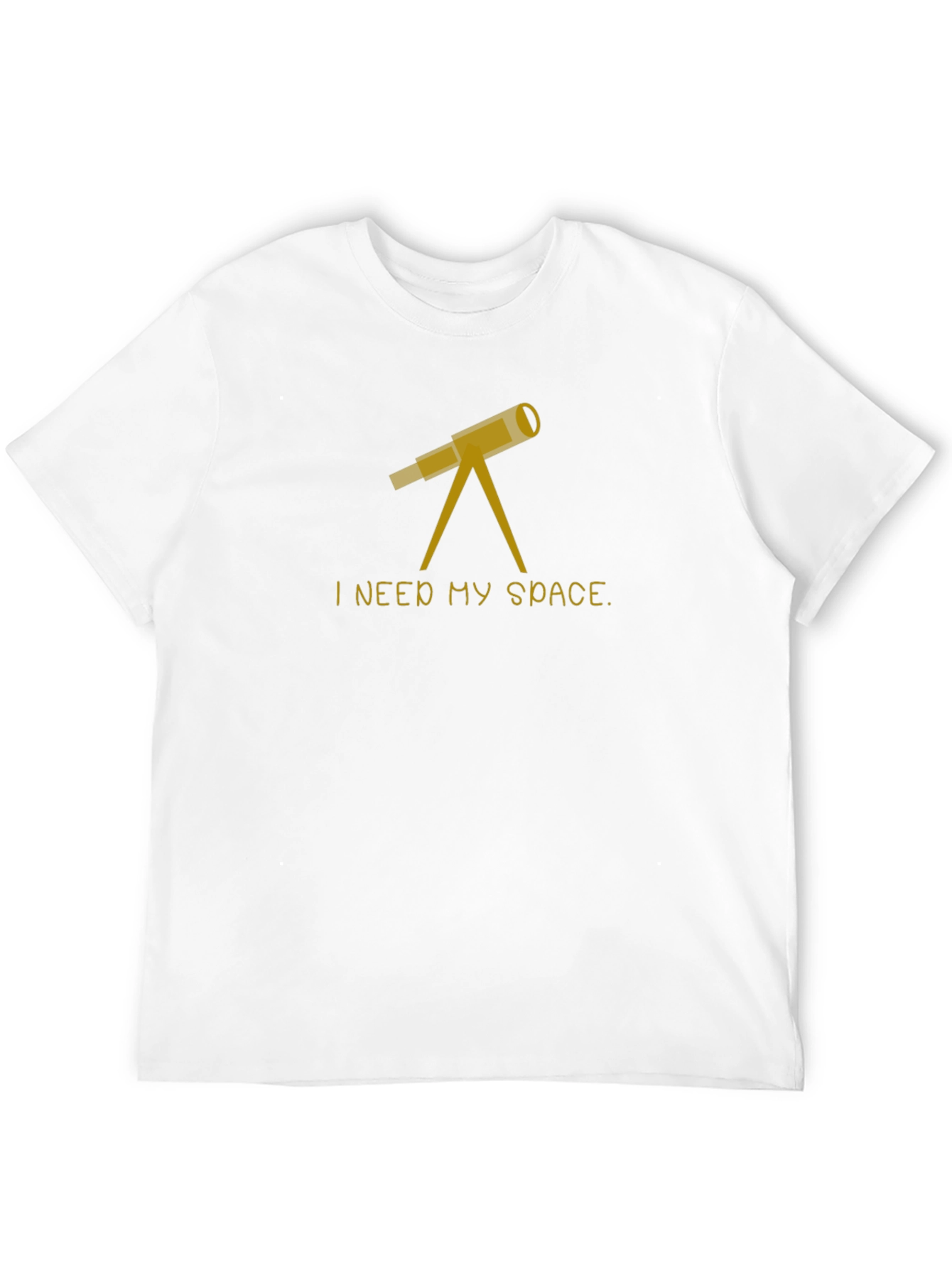 I Need My Space Telescope T-Shirt - Black
