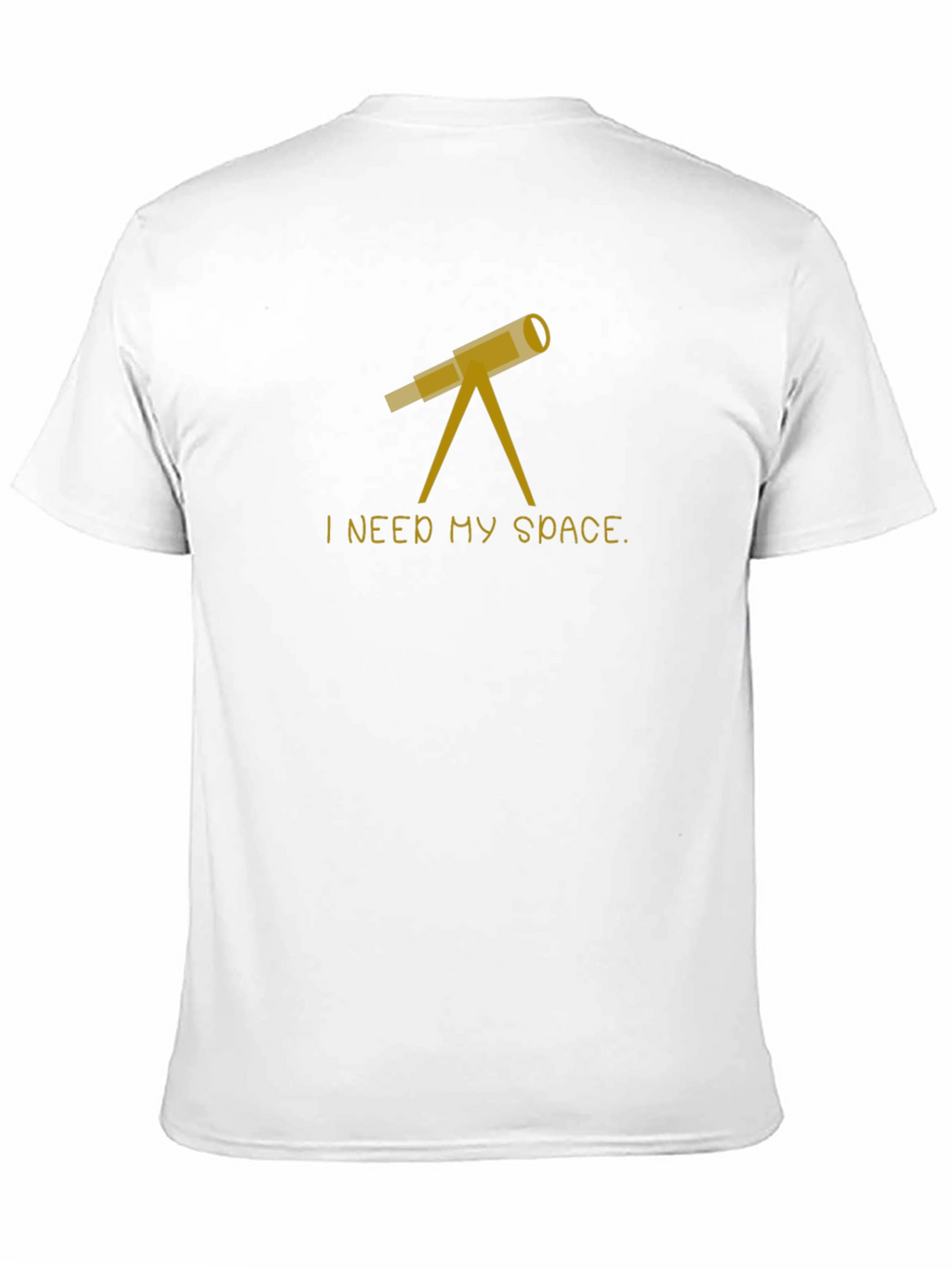 I Need My Space Telescope T-Shirt - Black