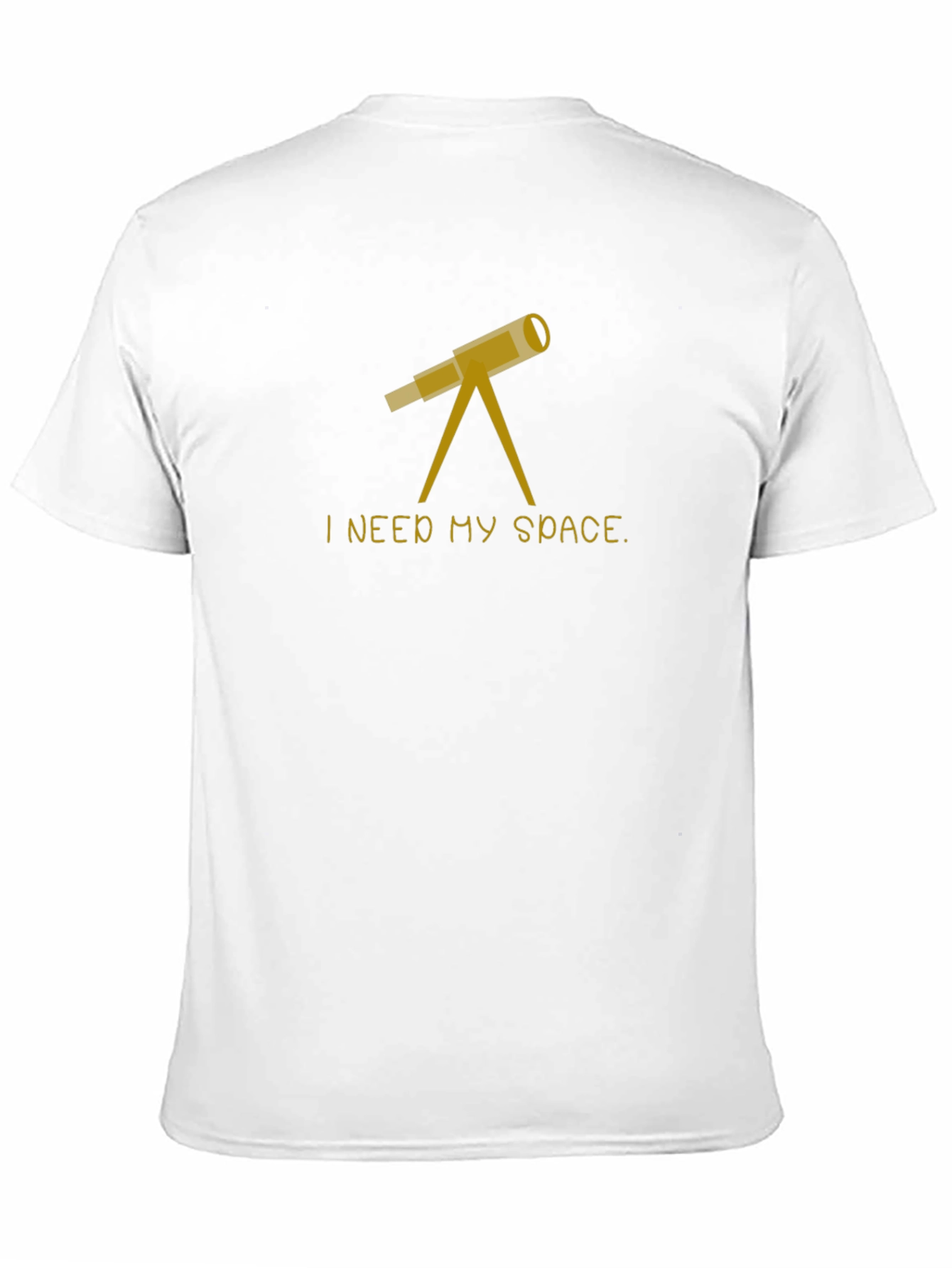 I Need My Space Telescope T-Shirt - Black