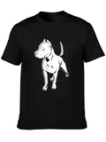Black Pitbull Dog Graphic Tee - Stylish Casual Wear