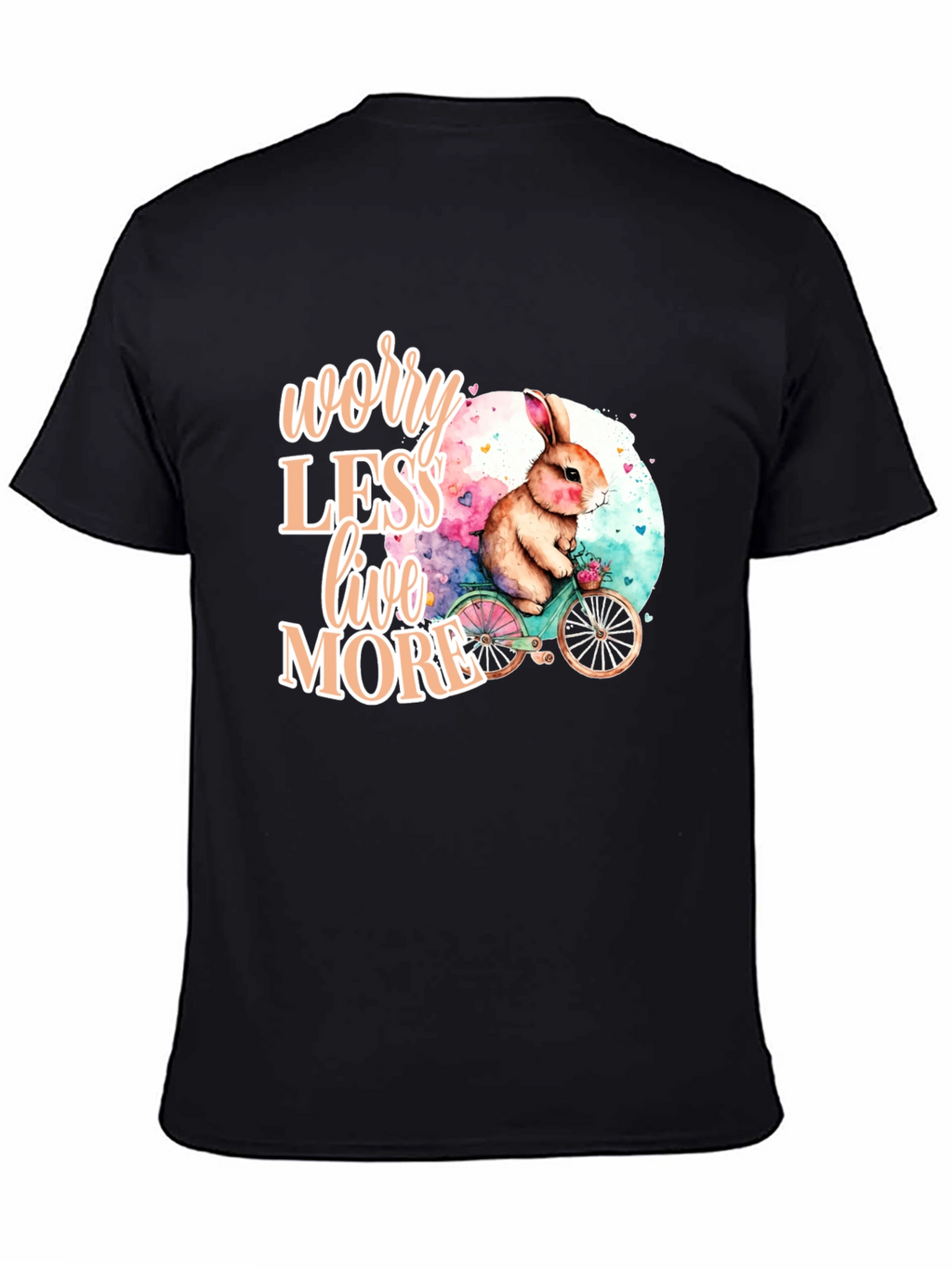 Worry Less Live More Bunny Graphic Tee