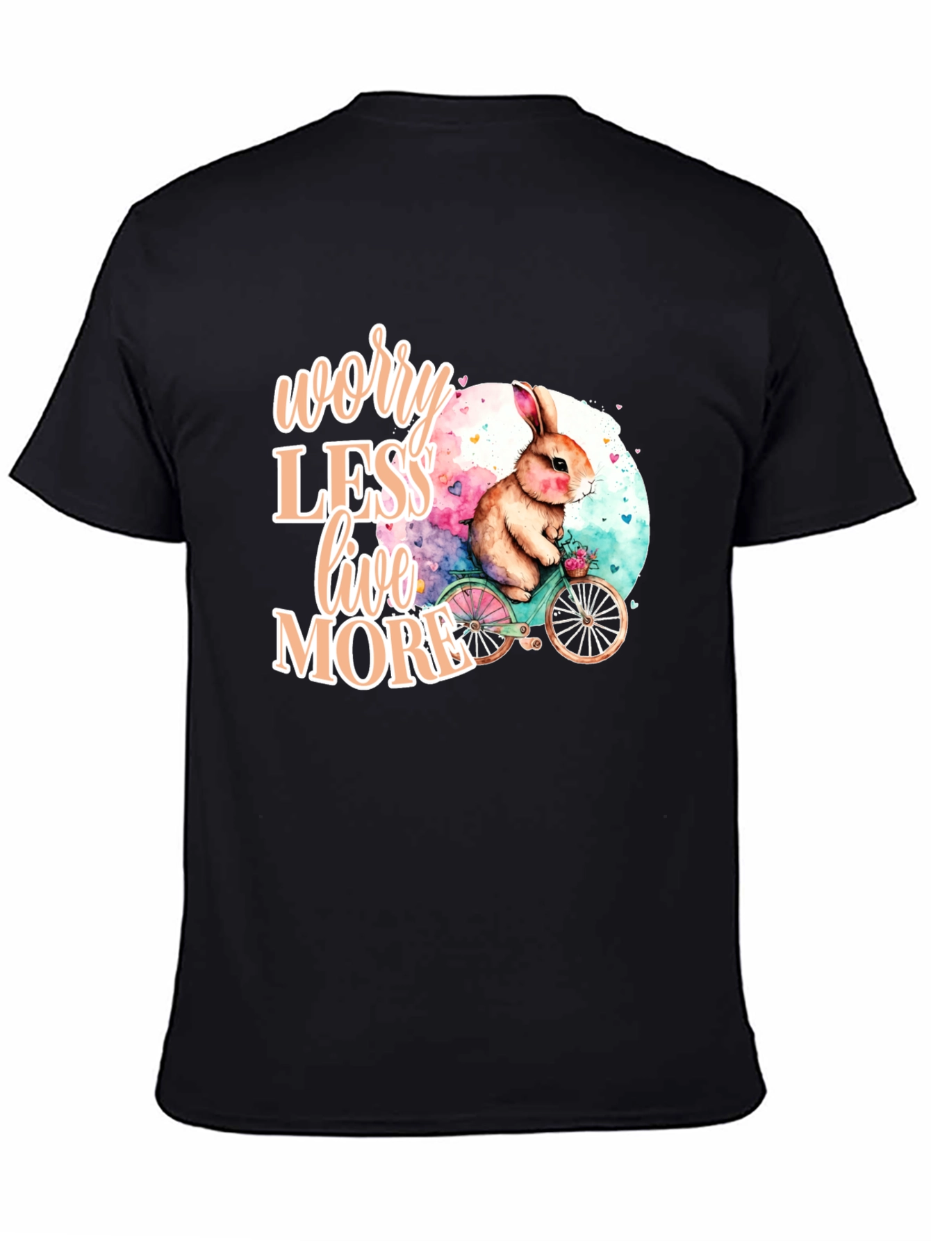 Worry Less Live More Bunny Graphic Tee